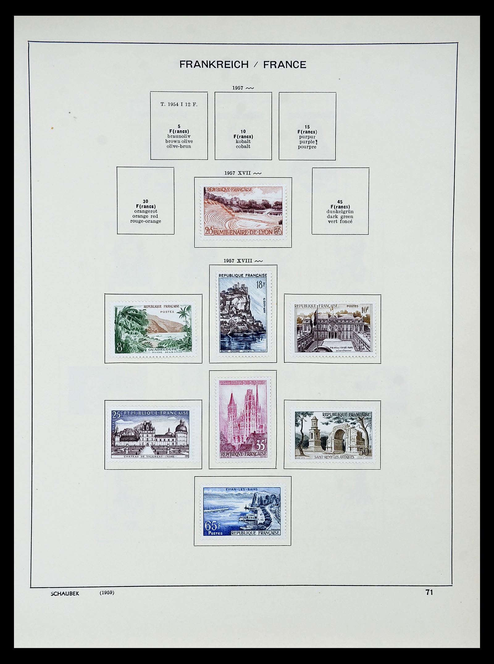 34802 072 - Stamp Collection 34802 France 1849-1959.
