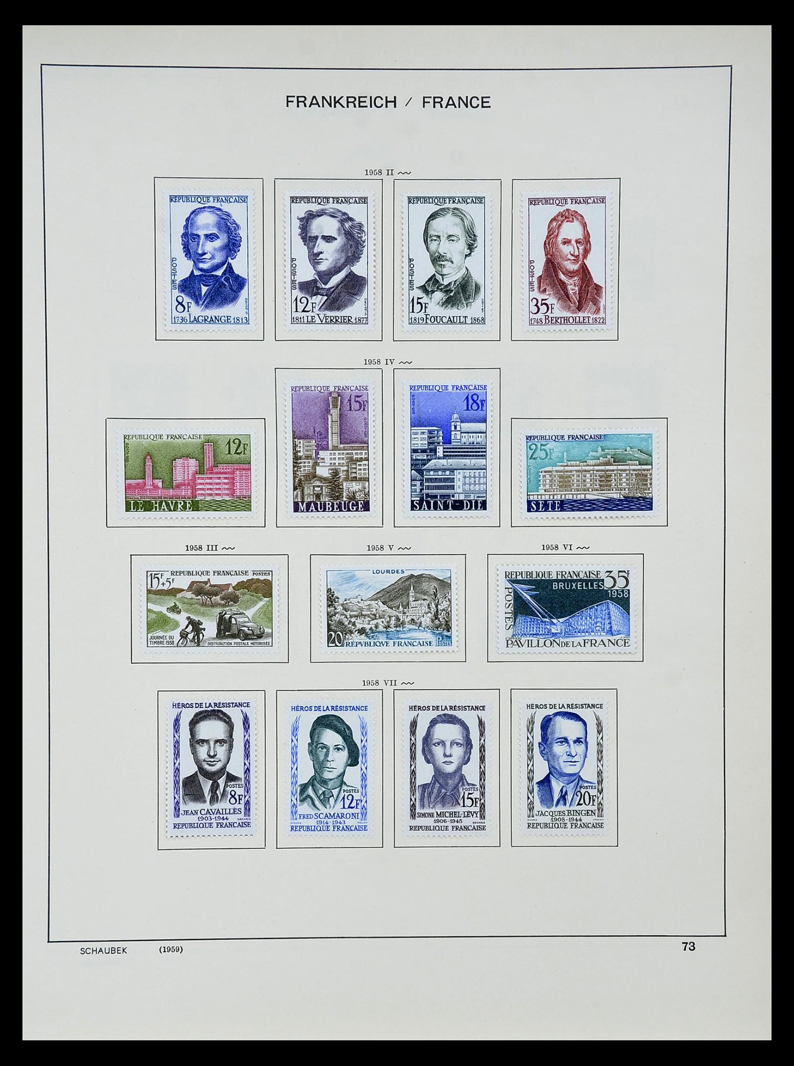34802 074 - Stamp Collection 34802 France 1849-1959.