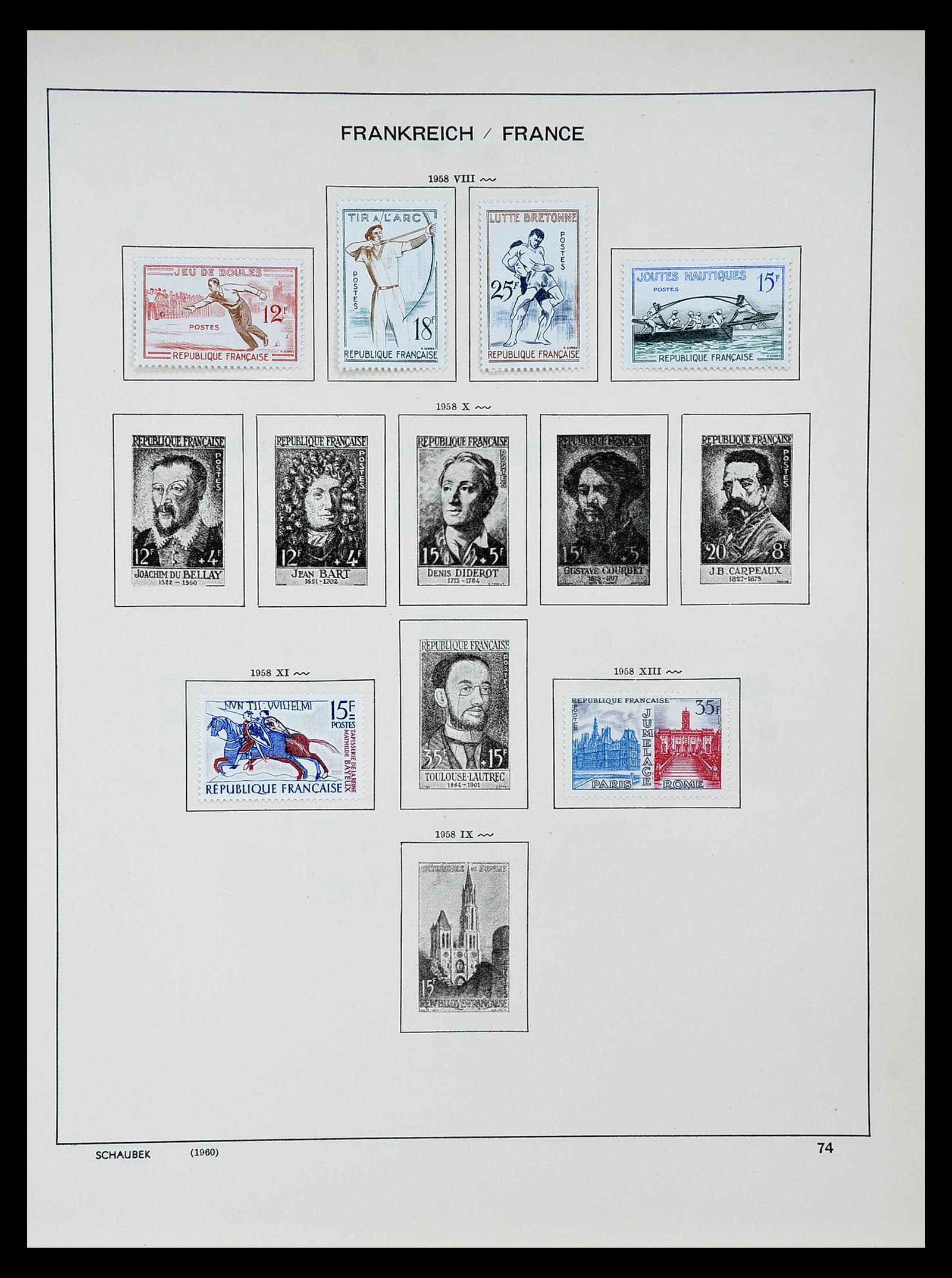 34802 075 - Stamp Collection 34802 France 1849-1959.
