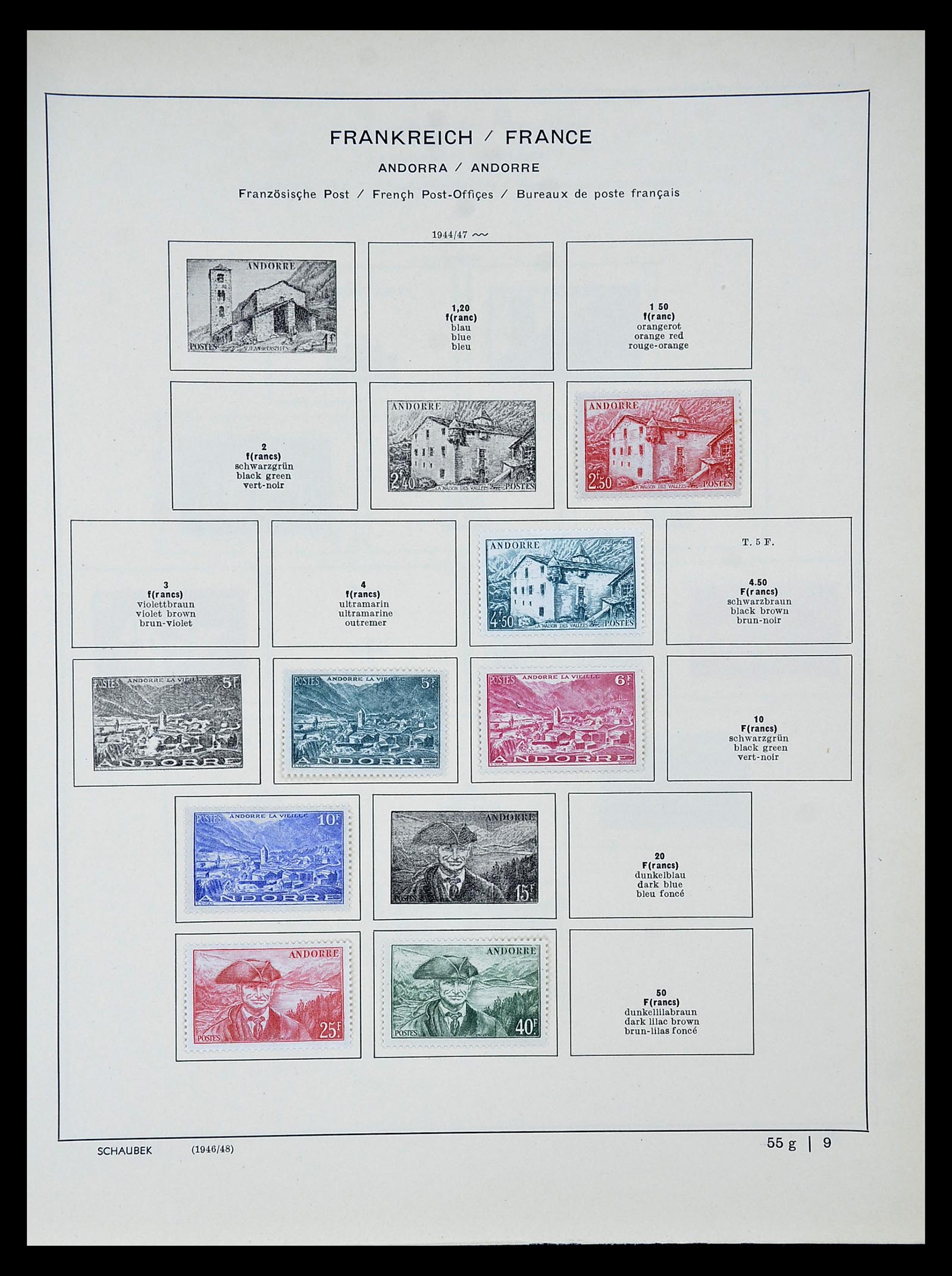 34802 090 - Postzegelverzameling 34802 Frankrijk 1849-1959.