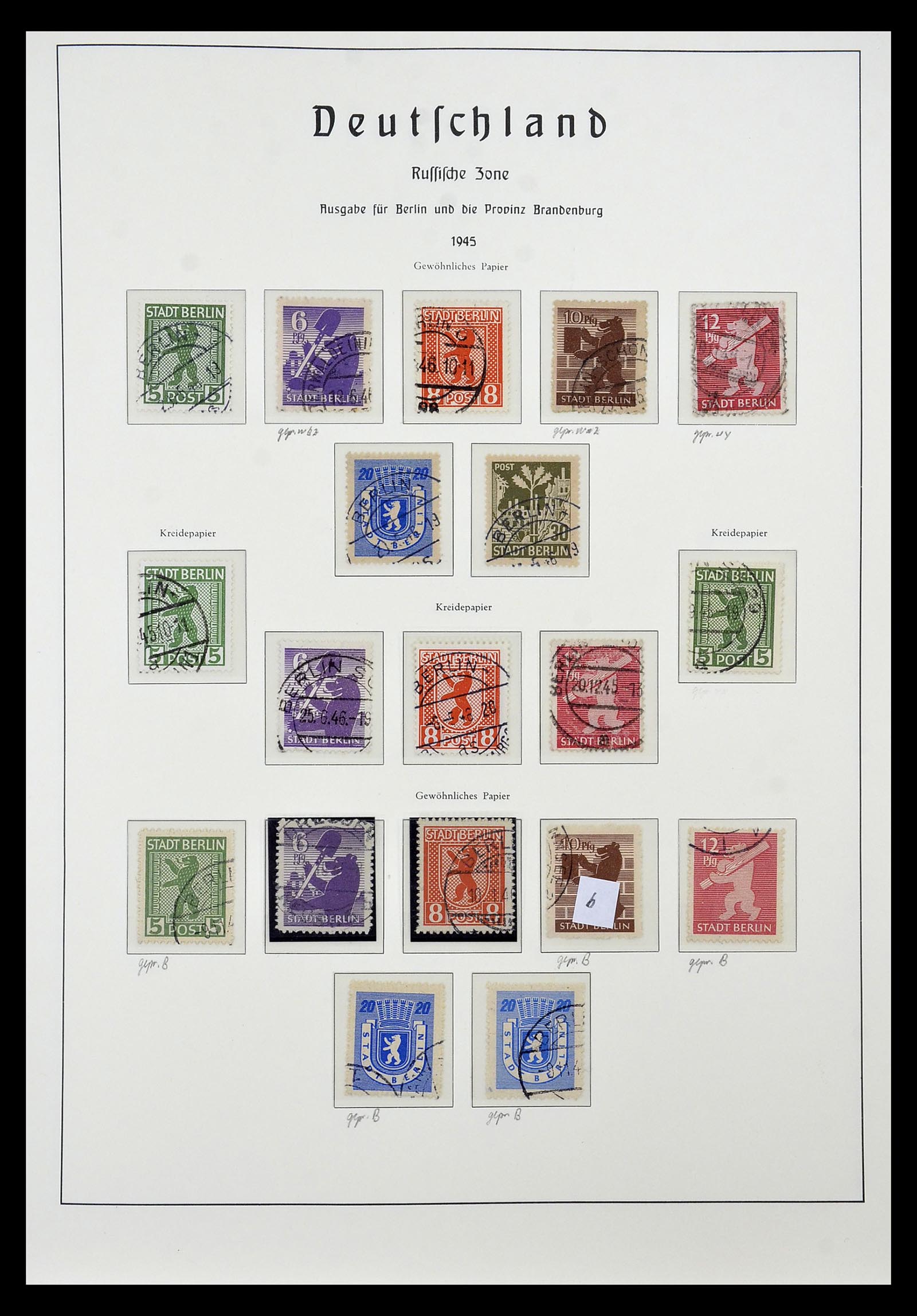 34805 001 - Postzegelverzameling 34805 Sovjet Zone 1945-1949.