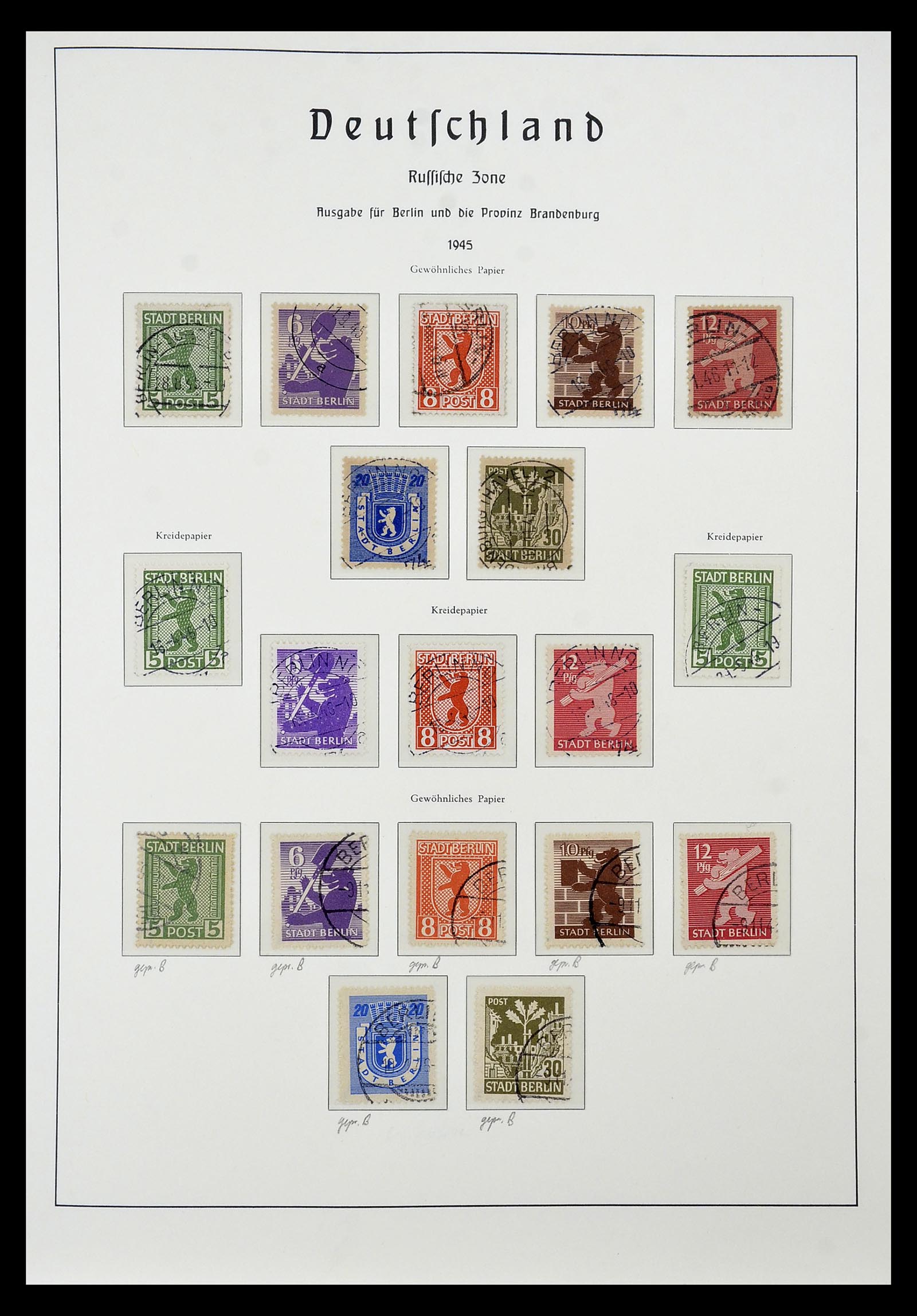 34805 002 - Postzegelverzameling 34805 Sovjet Zone 1945-1949.