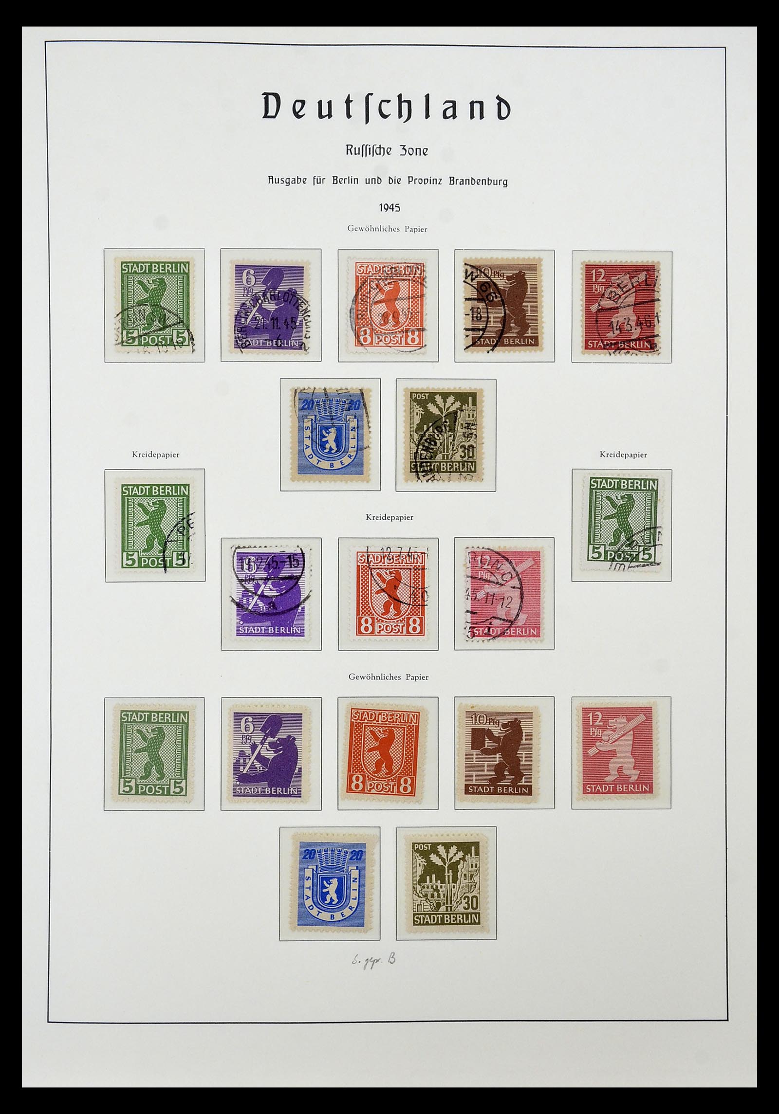 34805 003 - Postzegelverzameling 34805 Sovjet Zone 1945-1949.