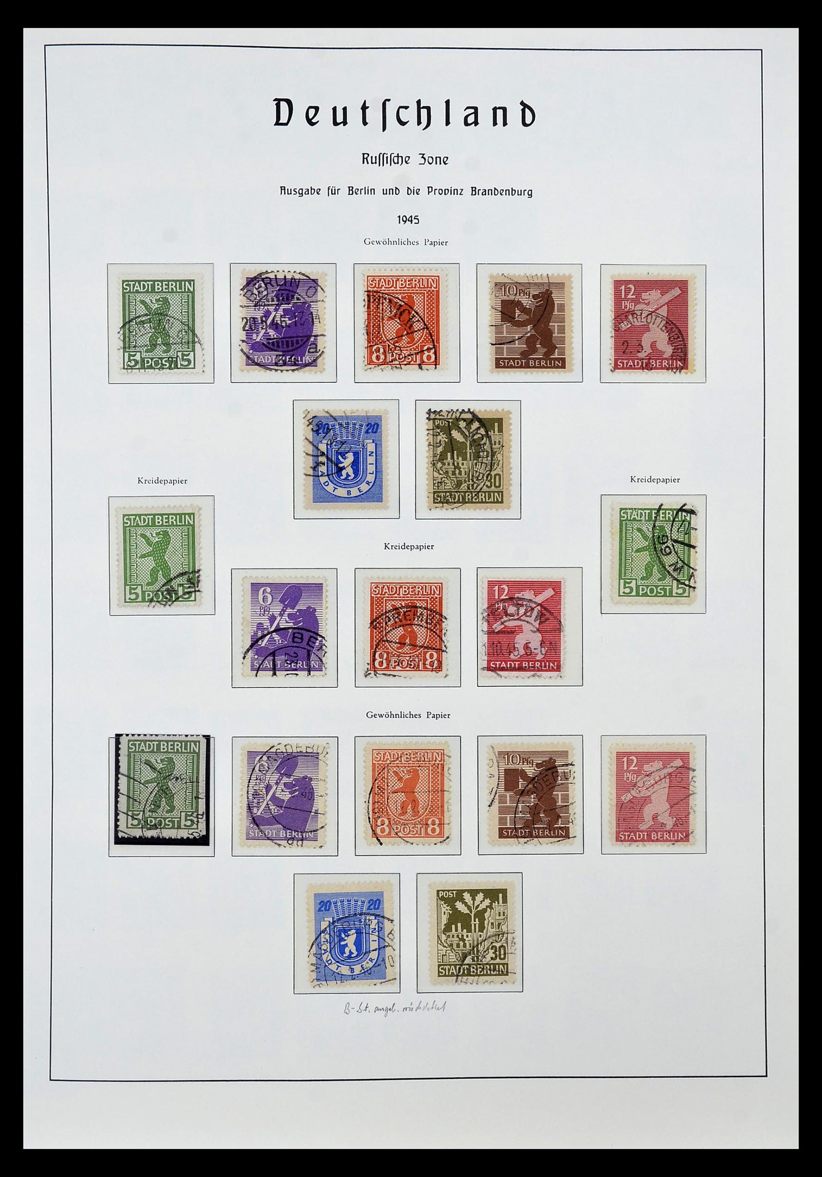 34805 004 - Postzegelverzameling 34805 Sovjet Zone 1945-1949.
