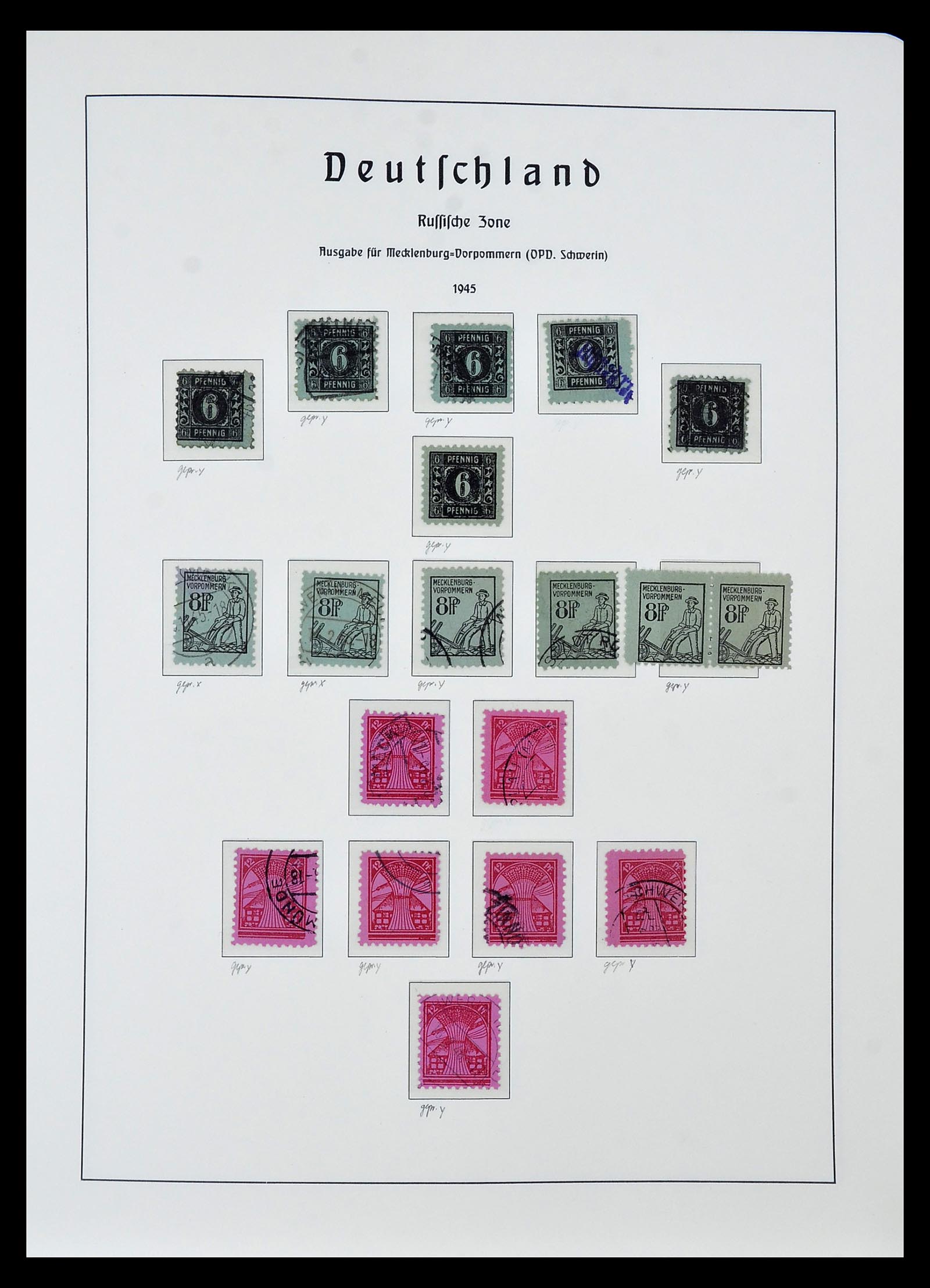 34805 017 - Postzegelverzameling 34805 Sovjet Zone 1945-1949.