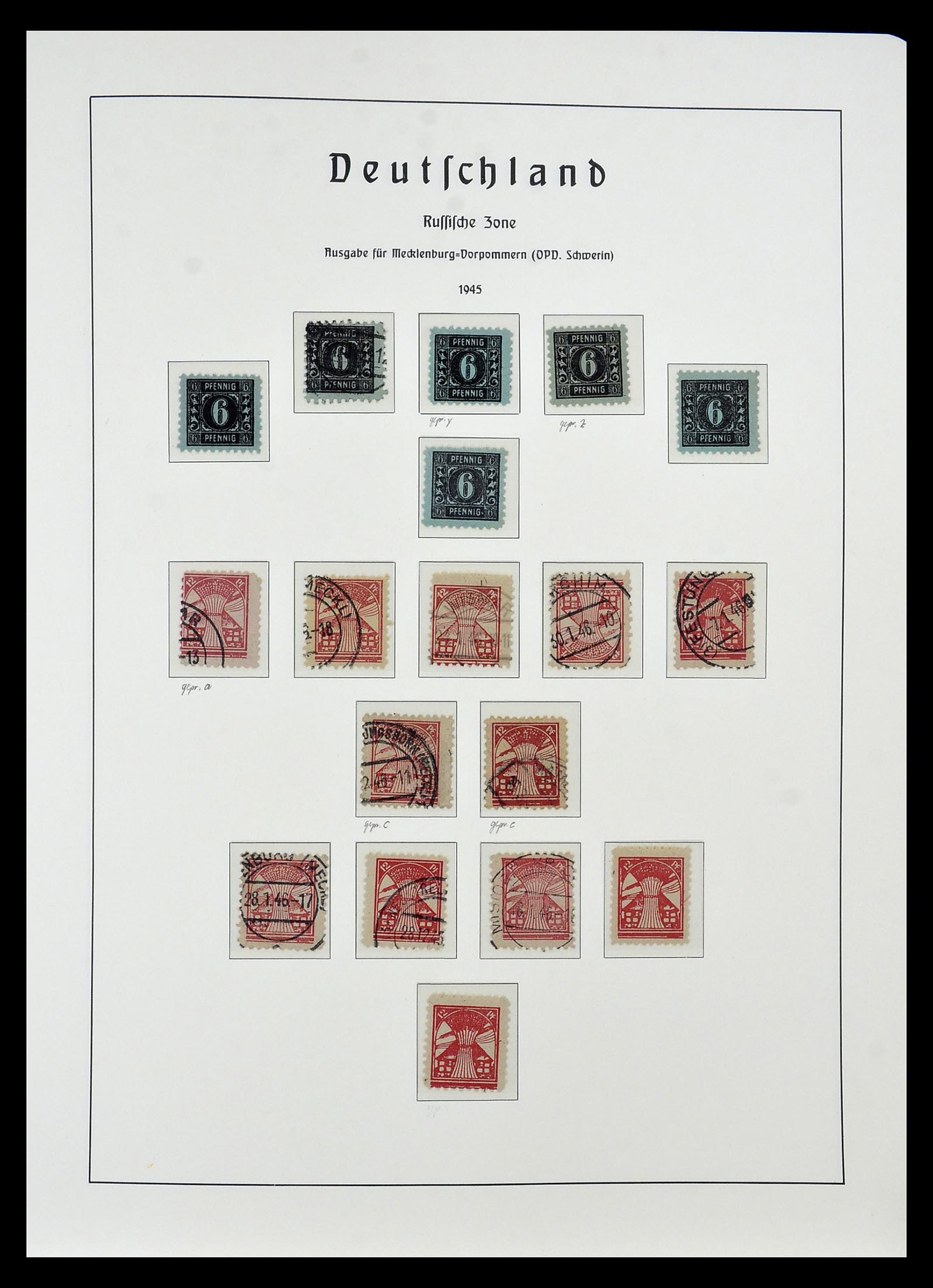 34805 018 - Postzegelverzameling 34805 Sovjet Zone 1945-1949.