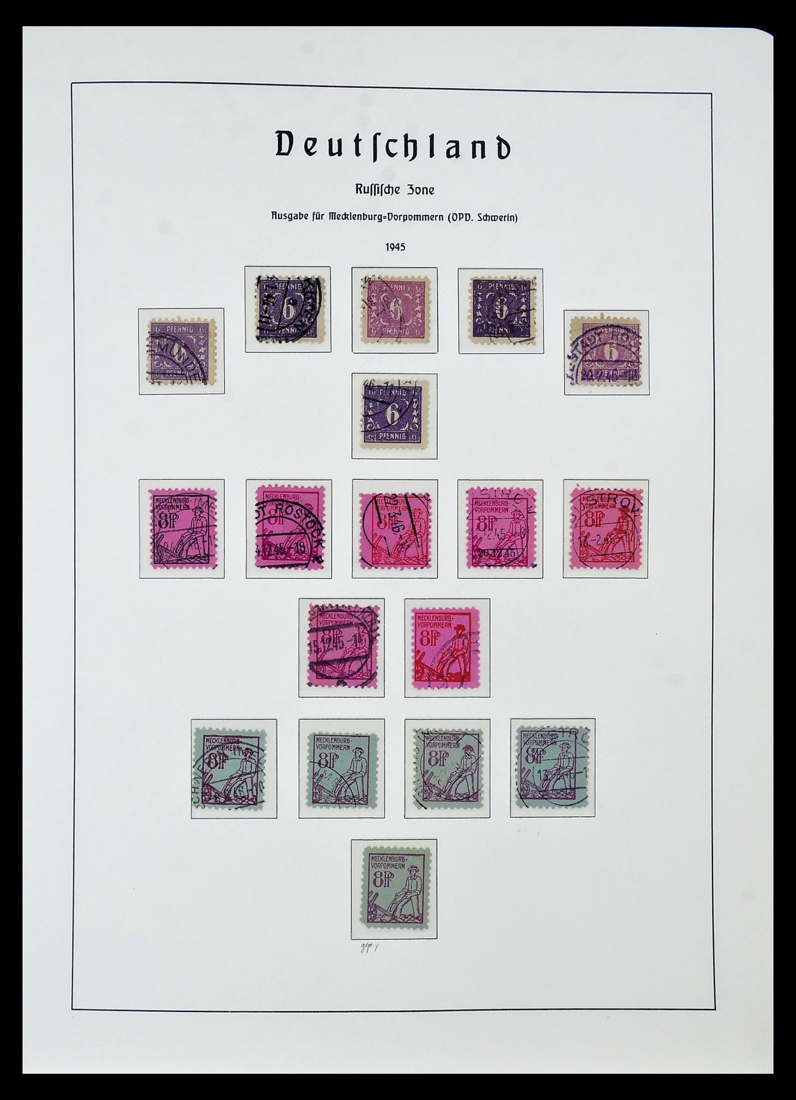 34805 019 - Postzegelverzameling 34805 Sovjet Zone 1945-1949.