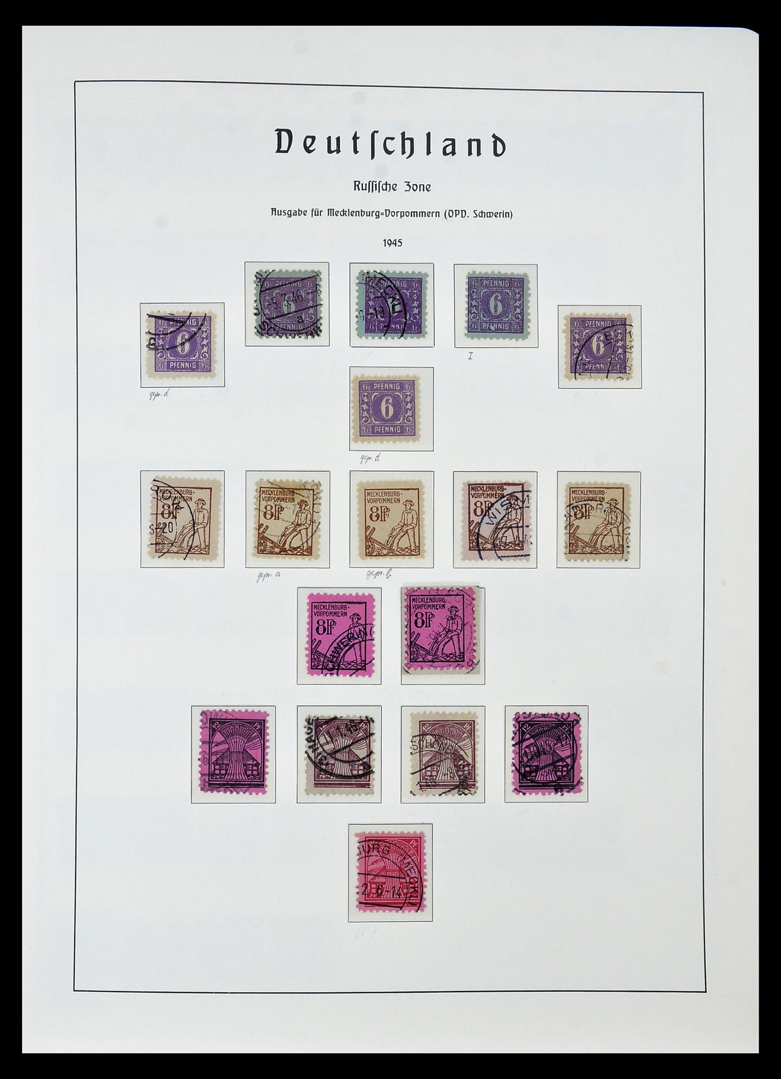 34805 020 - Postzegelverzameling 34805 Sovjet Zone 1945-1949.