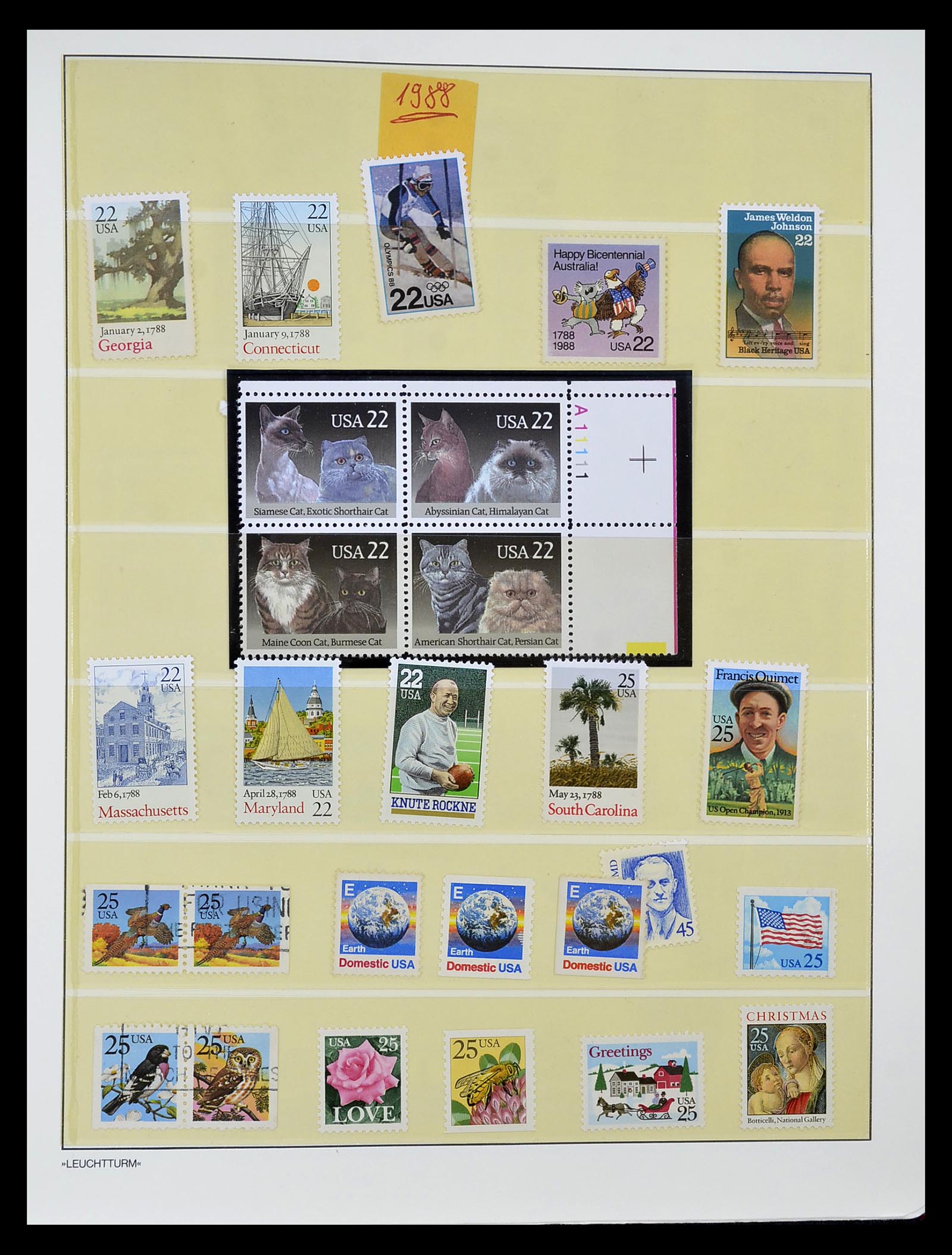 34807 001 - Postzegelverzameling 34807 USA 1988-1998.