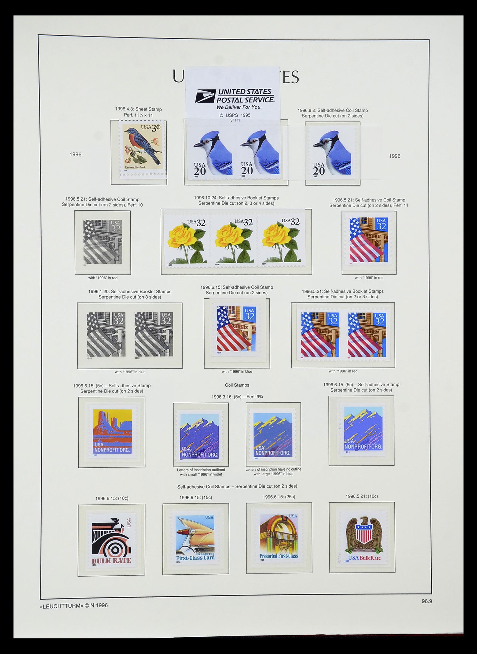 34807 032 - Postzegelverzameling 34807 USA 1988-1998.