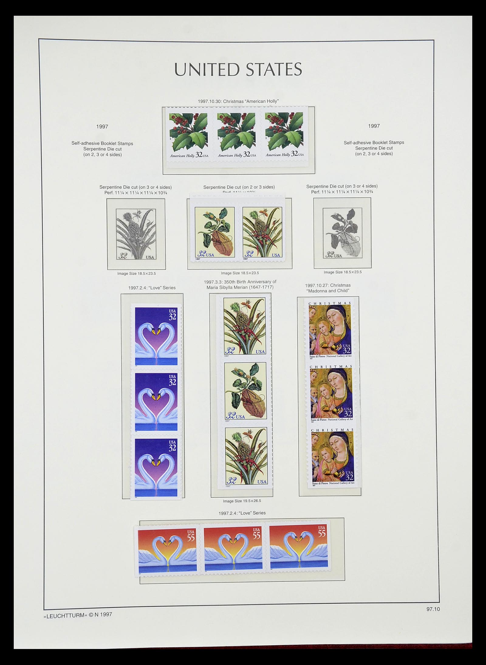 34807 042 - Postzegelverzameling 34807 USA 1988-1998.