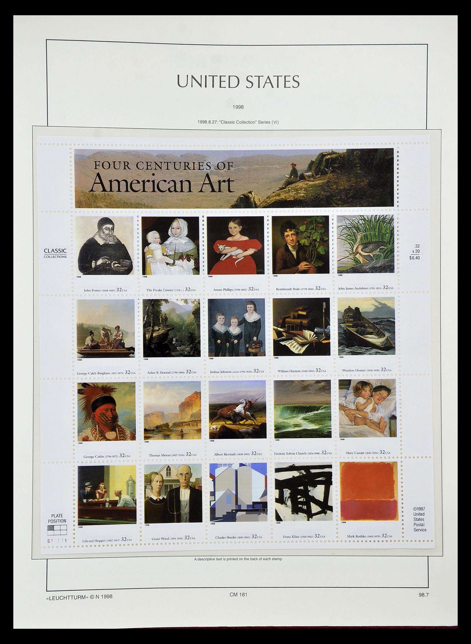 34807 050 - Postzegelverzameling 34807 USA 1988-1998.