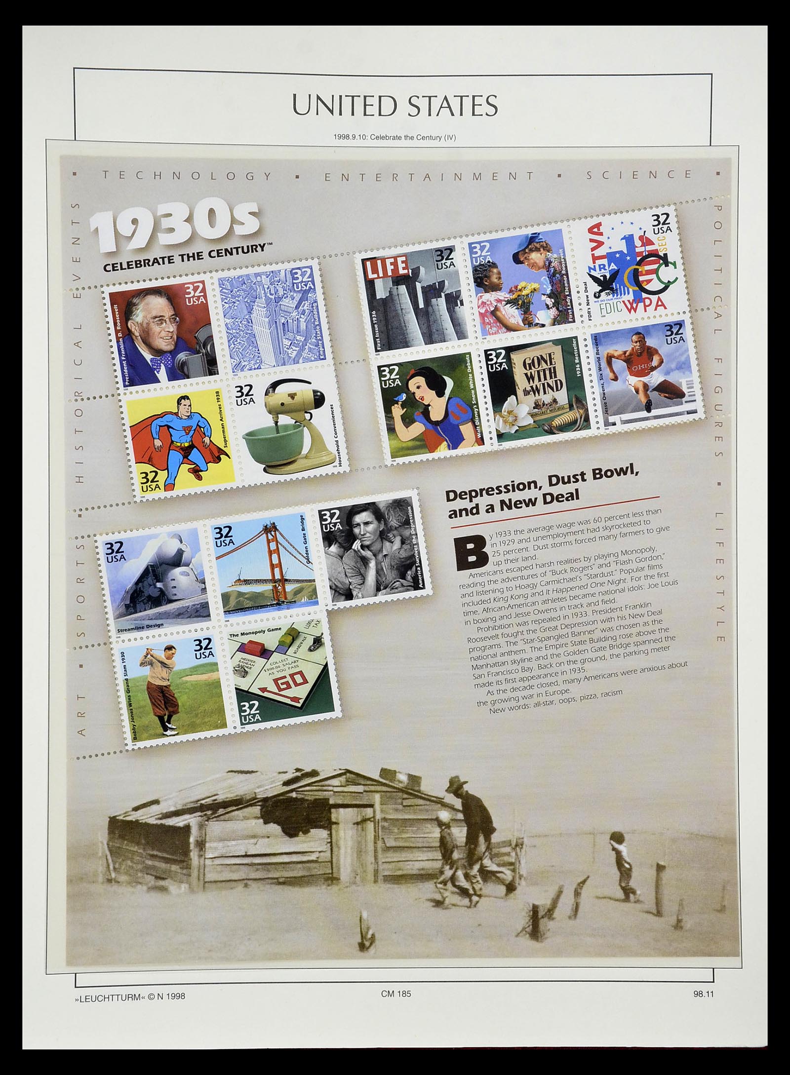 34807 054 - Stamp Collection 34807 USA 1988-1998.