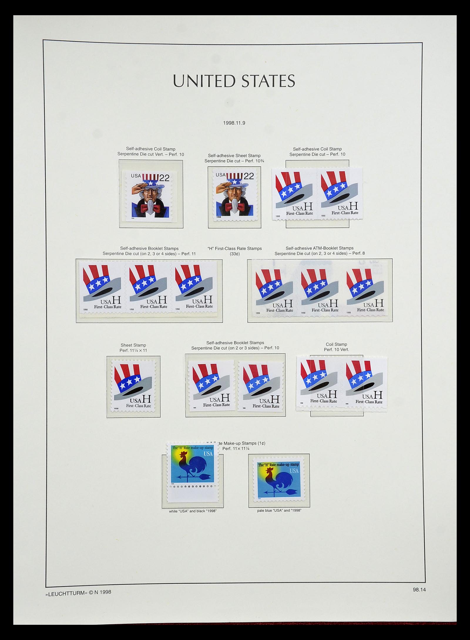 34807 057 - Postzegelverzameling 34807 USA 1988-1998.