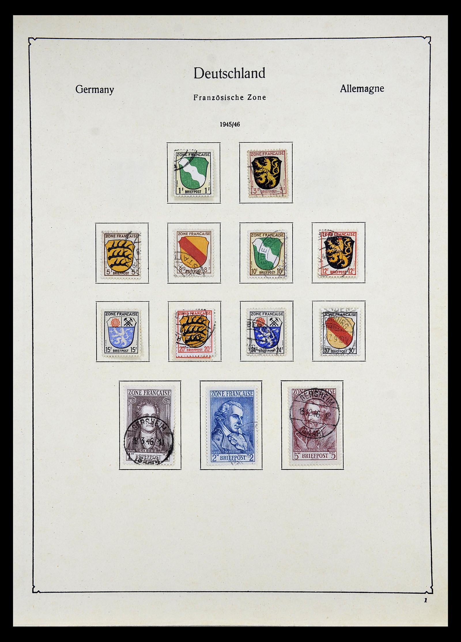 34809 001 - Postzegelverzameling 34809 Duitse Zones en Berlijn 1945-1990.