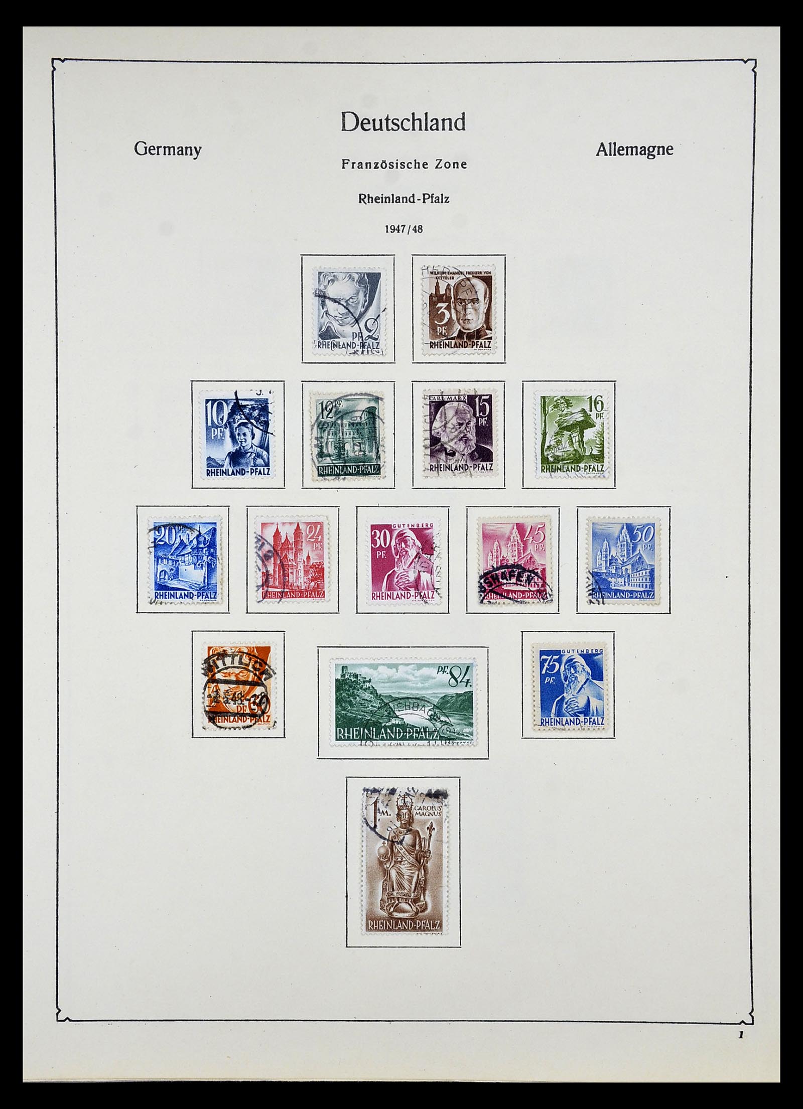 34809 006 - Postzegelverzameling 34809 Duitse Zones en Berlijn 1945-1990.