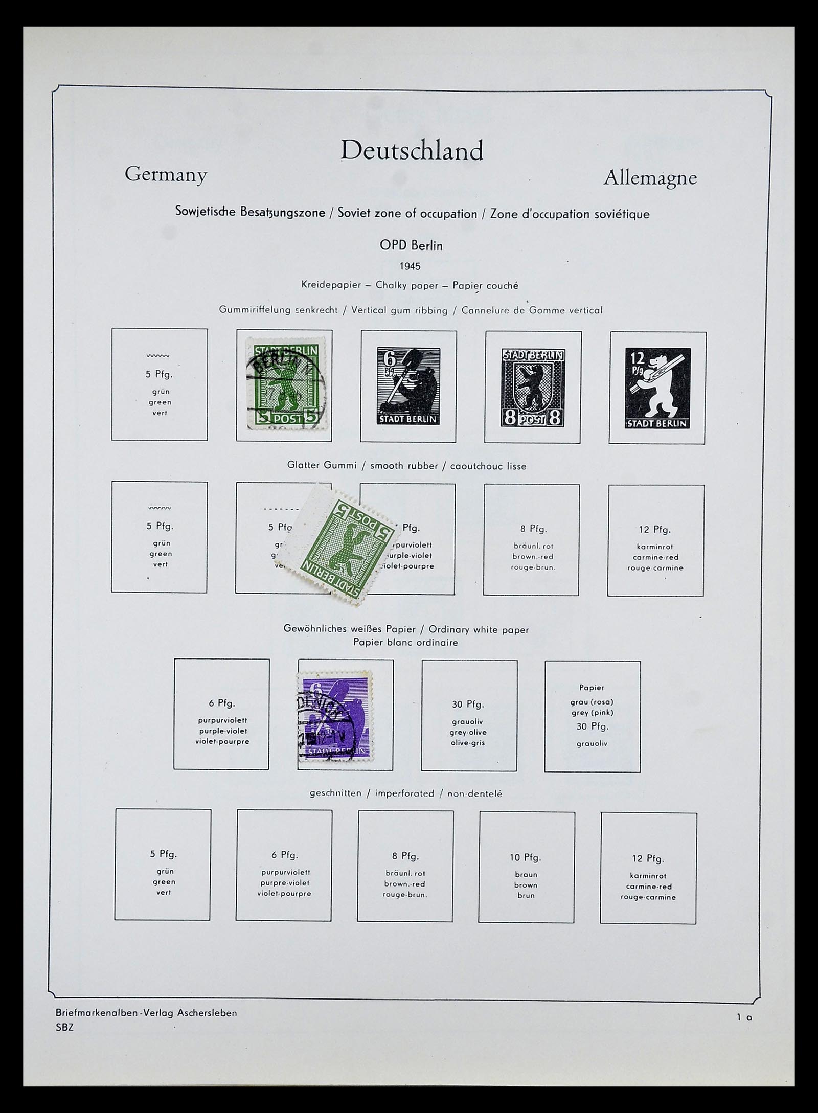 34809 035 - Postzegelverzameling 34809 Duitse Zones en Berlijn 1945-1990.