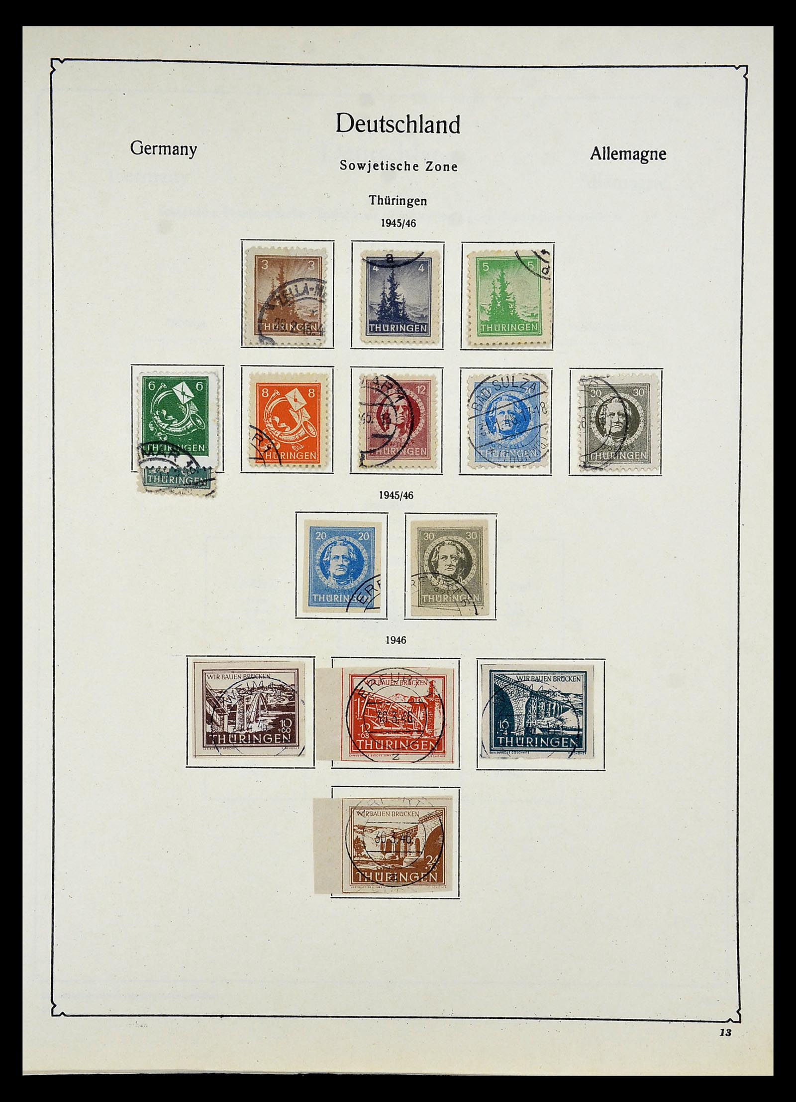 34809 051 - Postzegelverzameling 34809 Duitse Zones en Berlijn 1945-1990.
