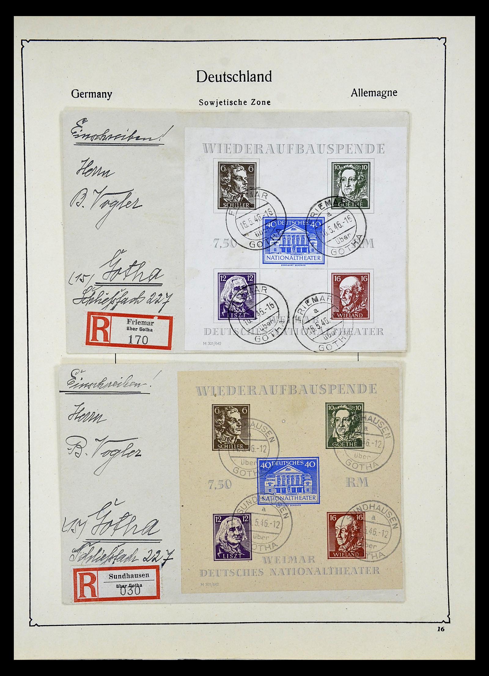 34809 054 - Postzegelverzameling 34809 Duitse Zones en Berlijn 1945-1990.