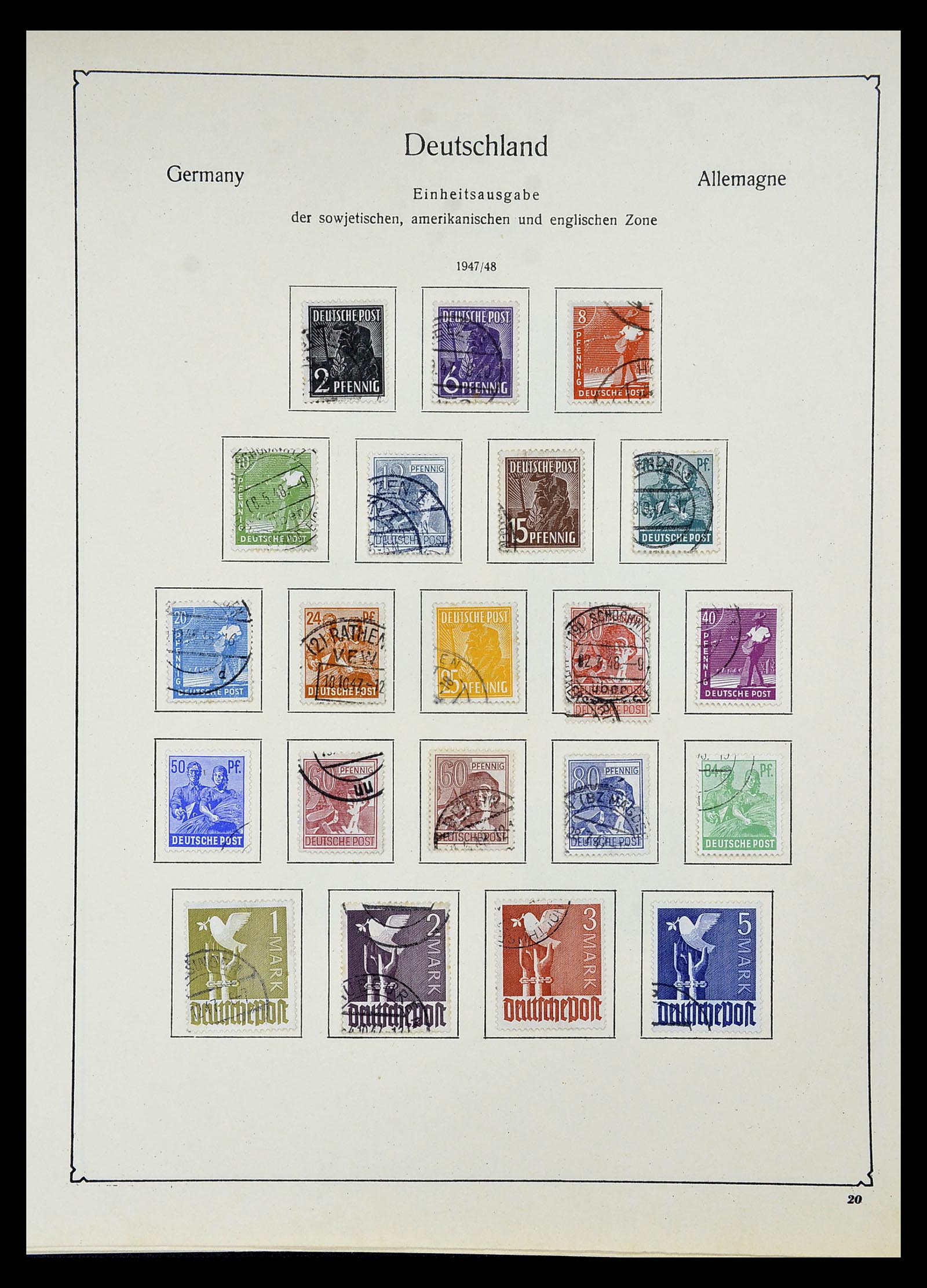 34809 060 - Postzegelverzameling 34809 Duitse Zones en Berlijn 1945-1990.