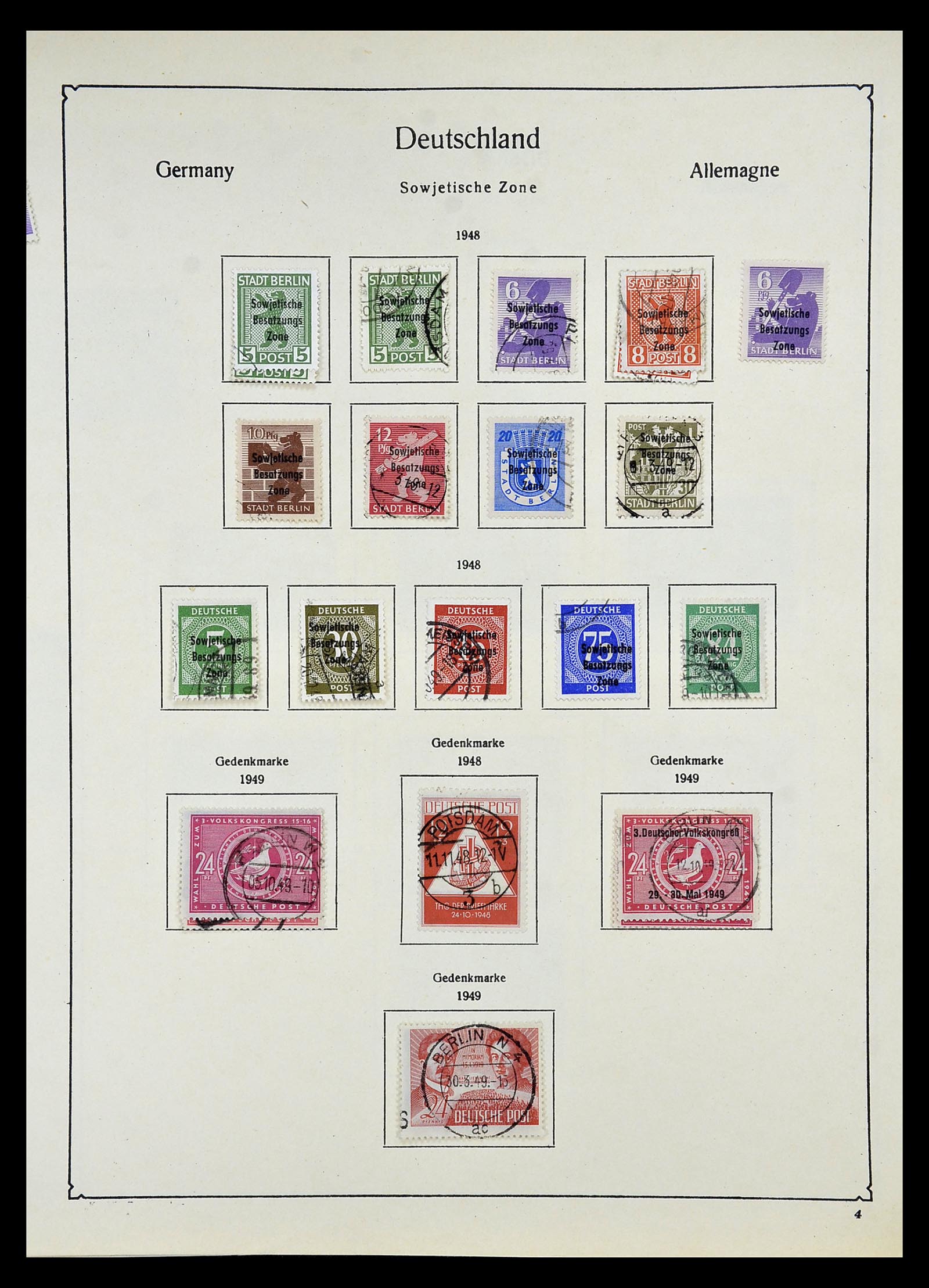 34809 063 - Postzegelverzameling 34809 Duitse Zones en Berlijn 1945-1990.
