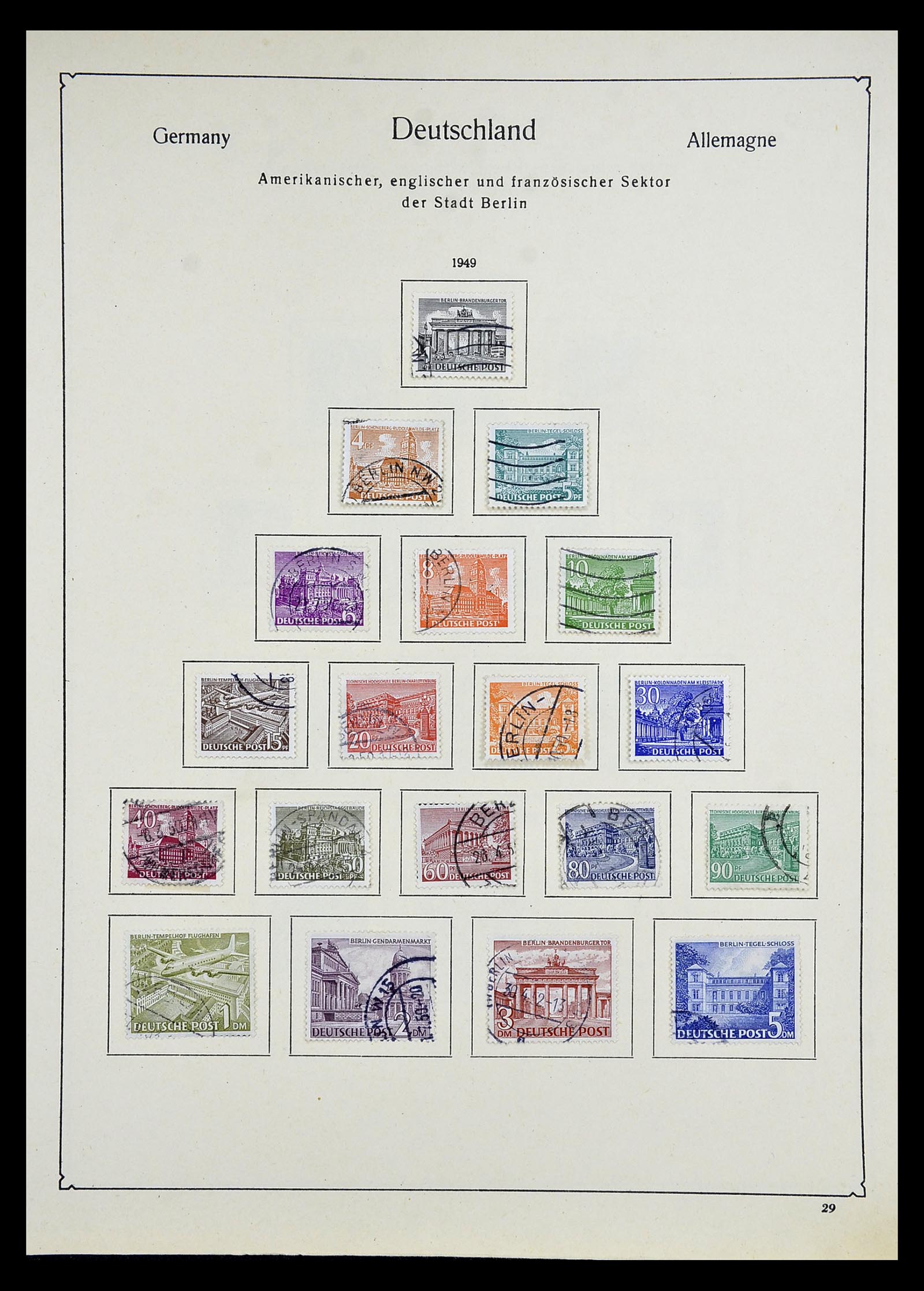 34809 071 - Postzegelverzameling 34809 Duitse Zones en Berlijn 1945-1990.