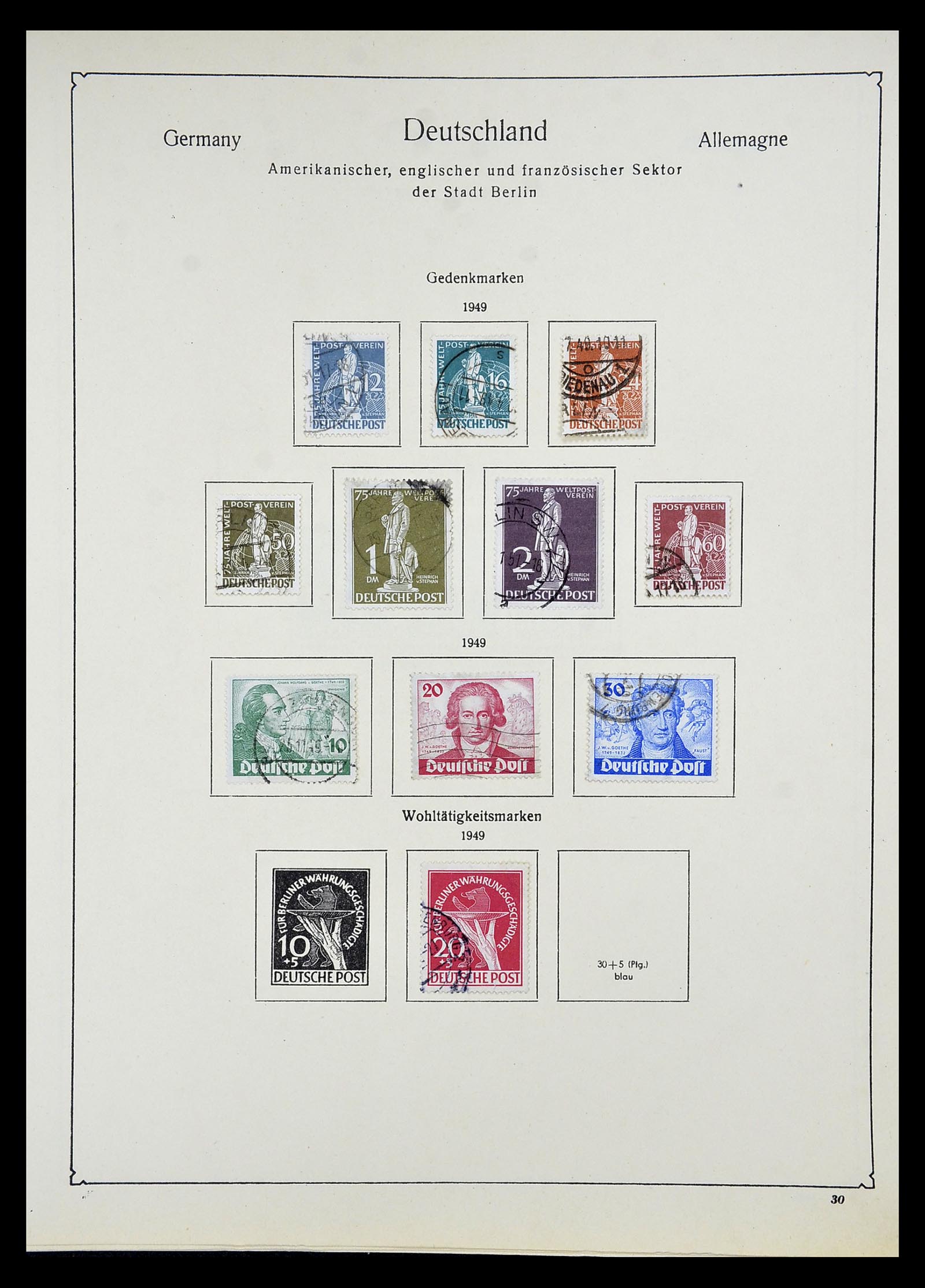 34809 072 - Postzegelverzameling 34809 Duitse Zones en Berlijn 1945-1990.
