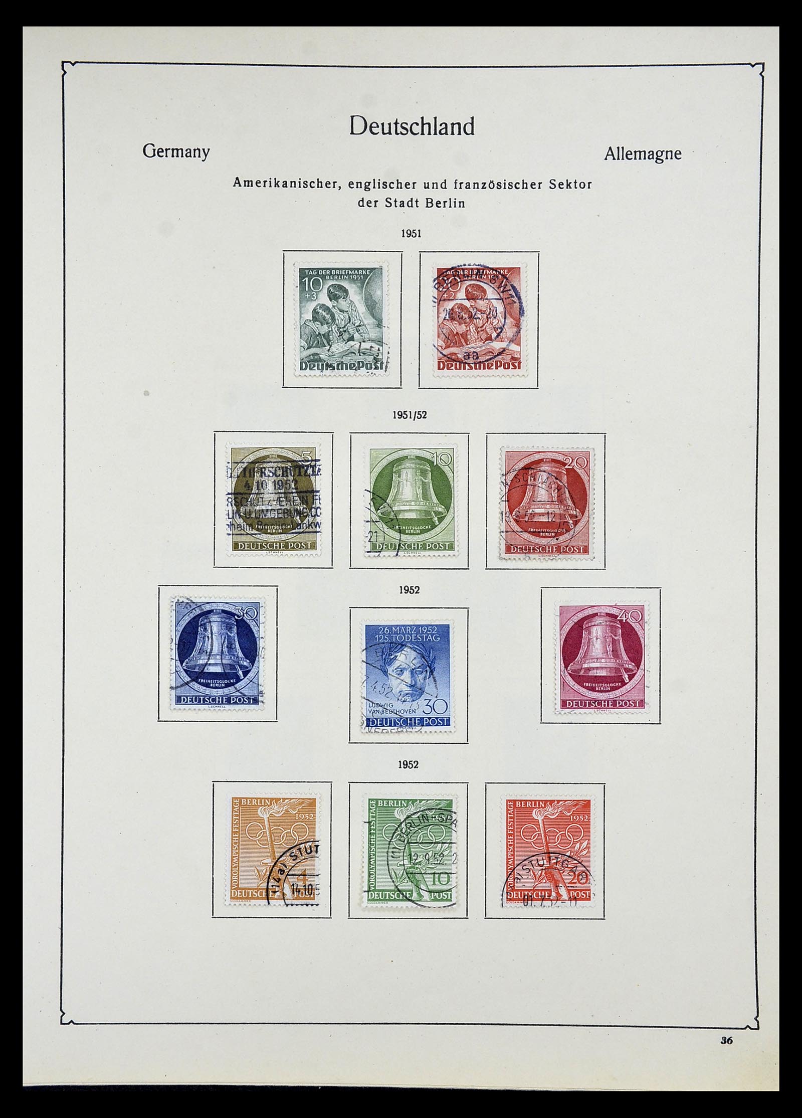 34809 074 - Postzegelverzameling 34809 Duitse Zones en Berlijn 1945-1990.