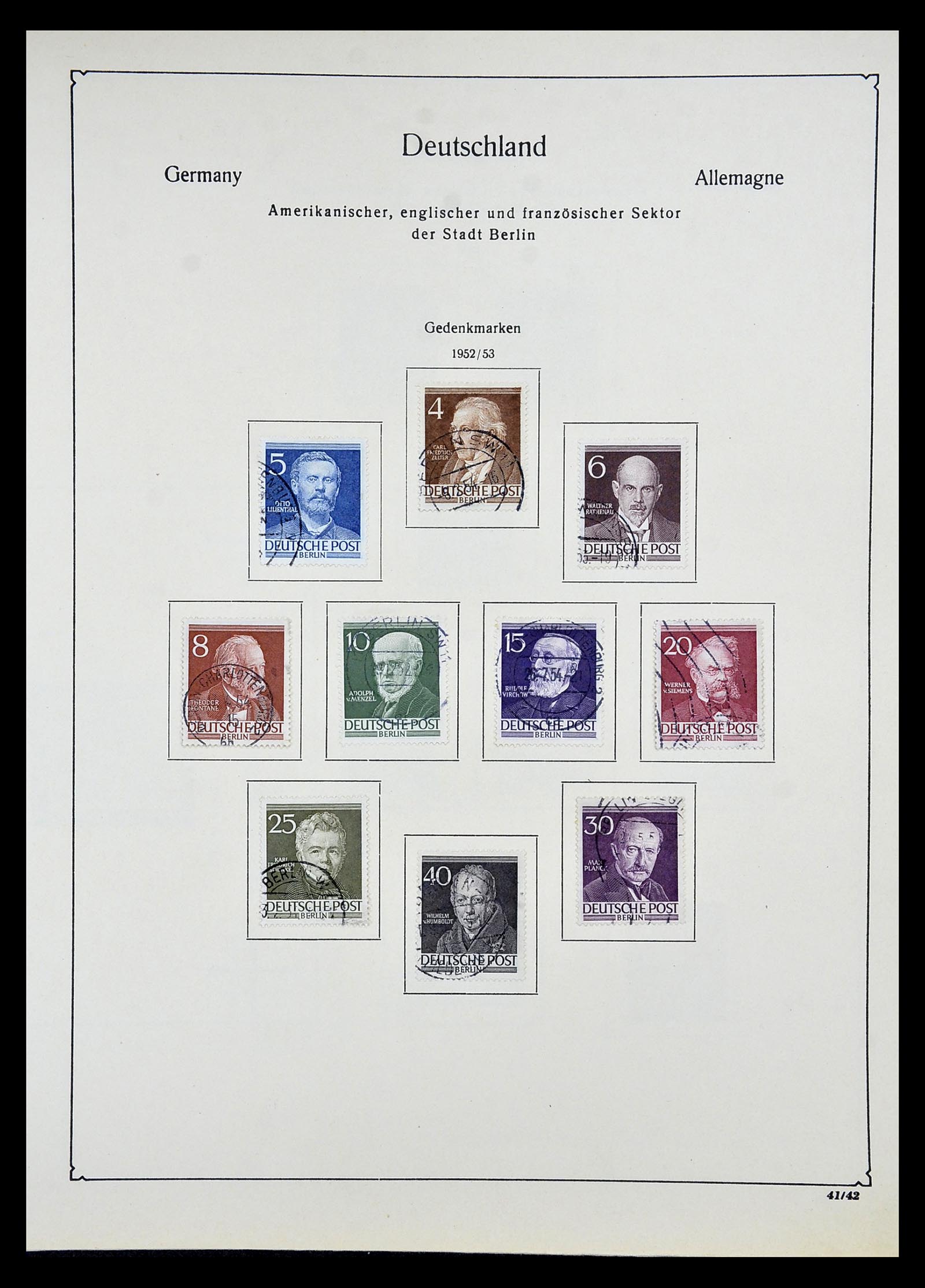 34809 075 - Postzegelverzameling 34809 Duitse Zones en Berlijn 1945-1990.
