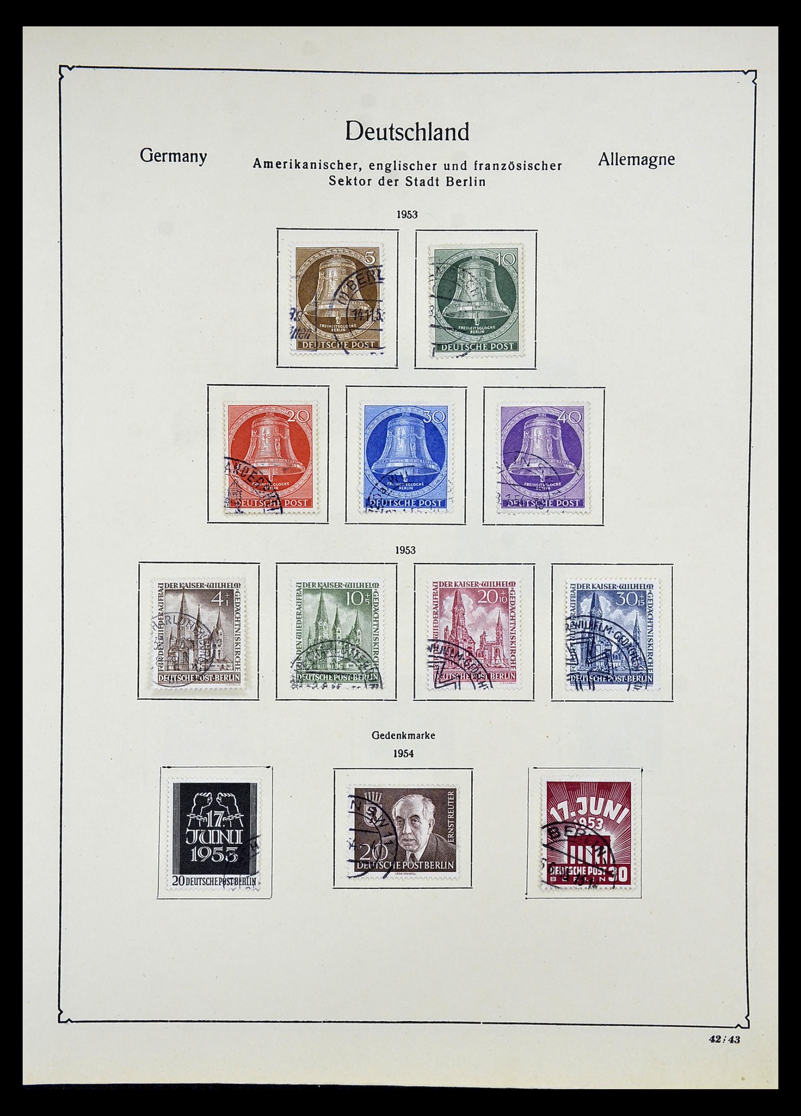34809 076 - Postzegelverzameling 34809 Duitse Zones en Berlijn 1945-1990.