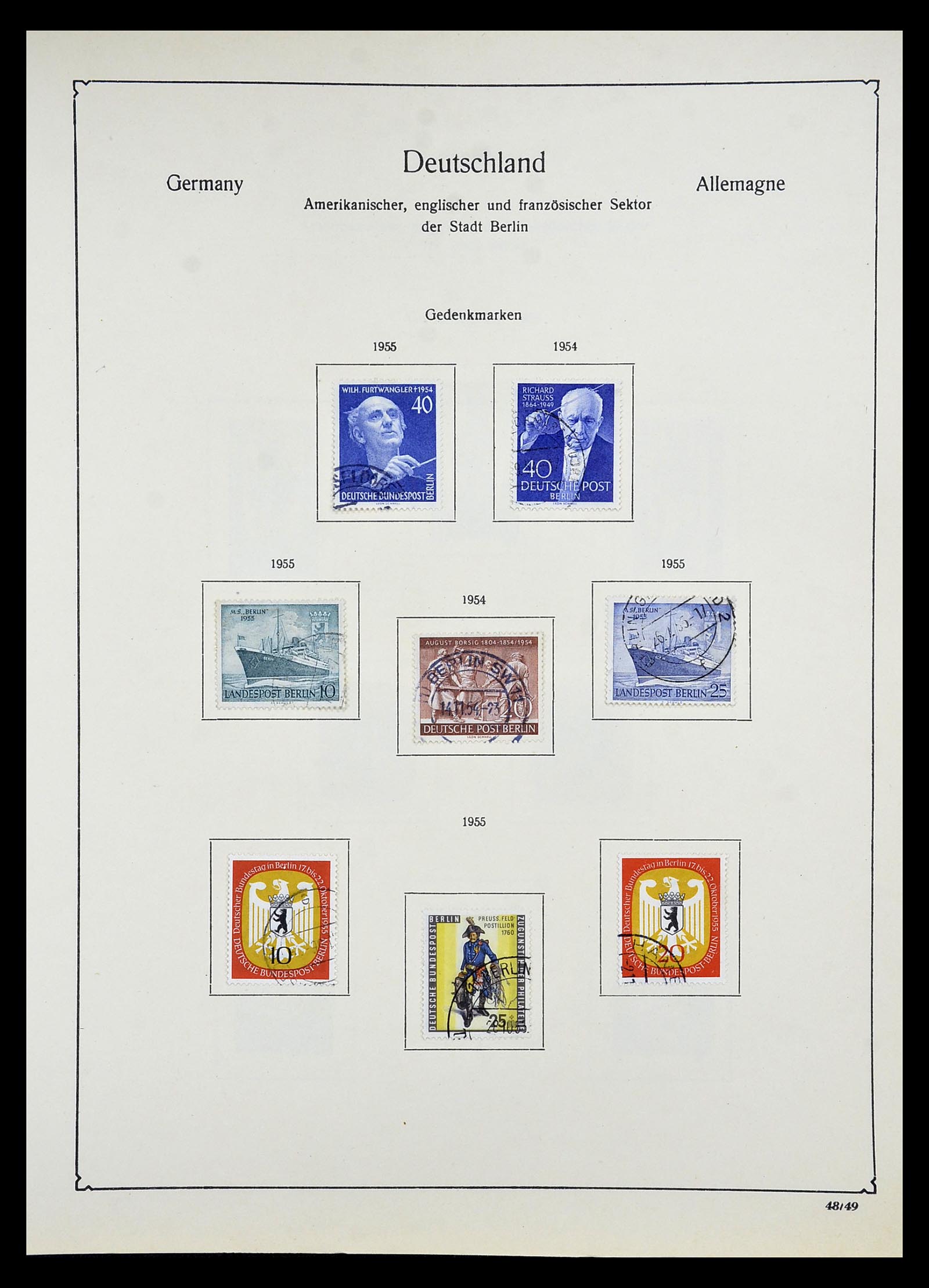 34809 079 - Postzegelverzameling 34809 Duitse Zones en Berlijn 1945-1990.