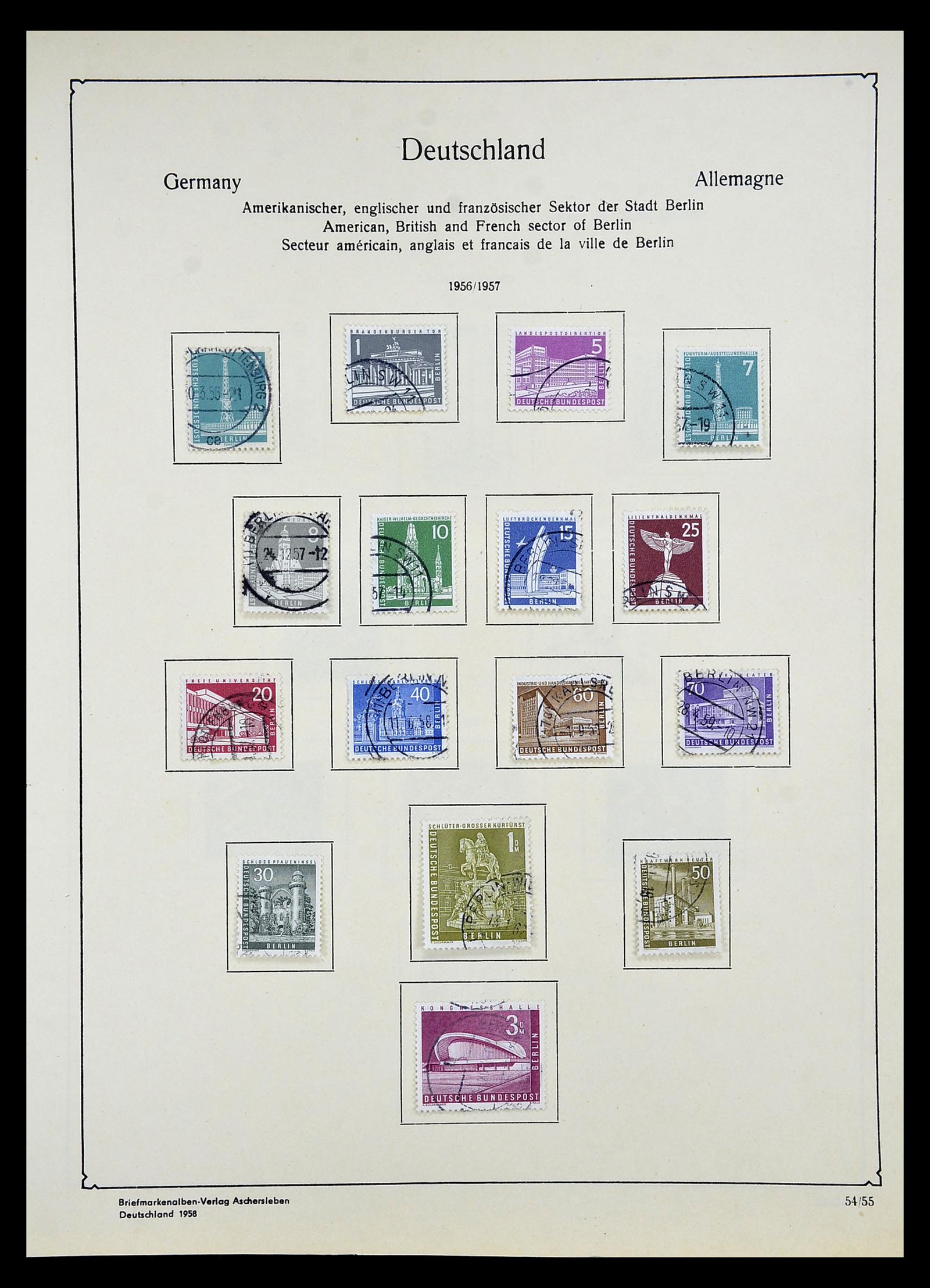 34809 081 - Postzegelverzameling 34809 Duitse Zones en Berlijn 1945-1990.