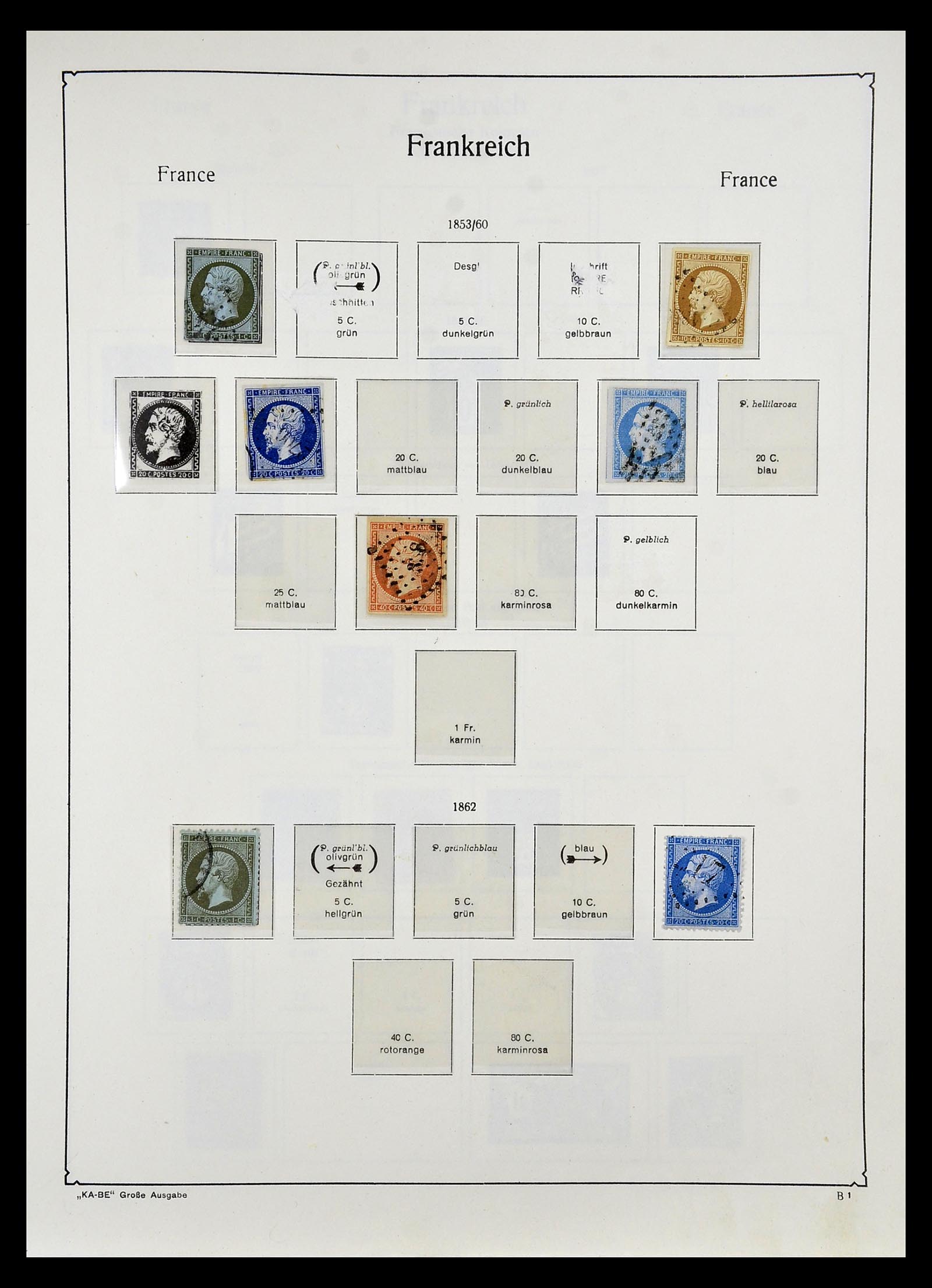 34810 002 - Postzegelverzameling 34810 Frankrijk 1852-1977.