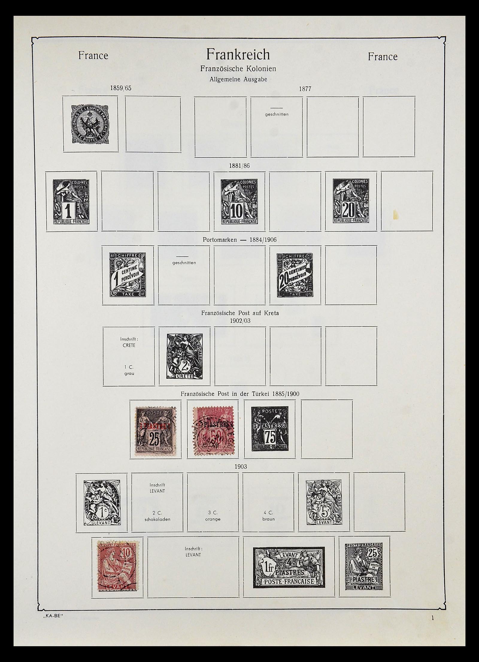 34810 003 - Postzegelverzameling 34810 Frankrijk 1852-1977.