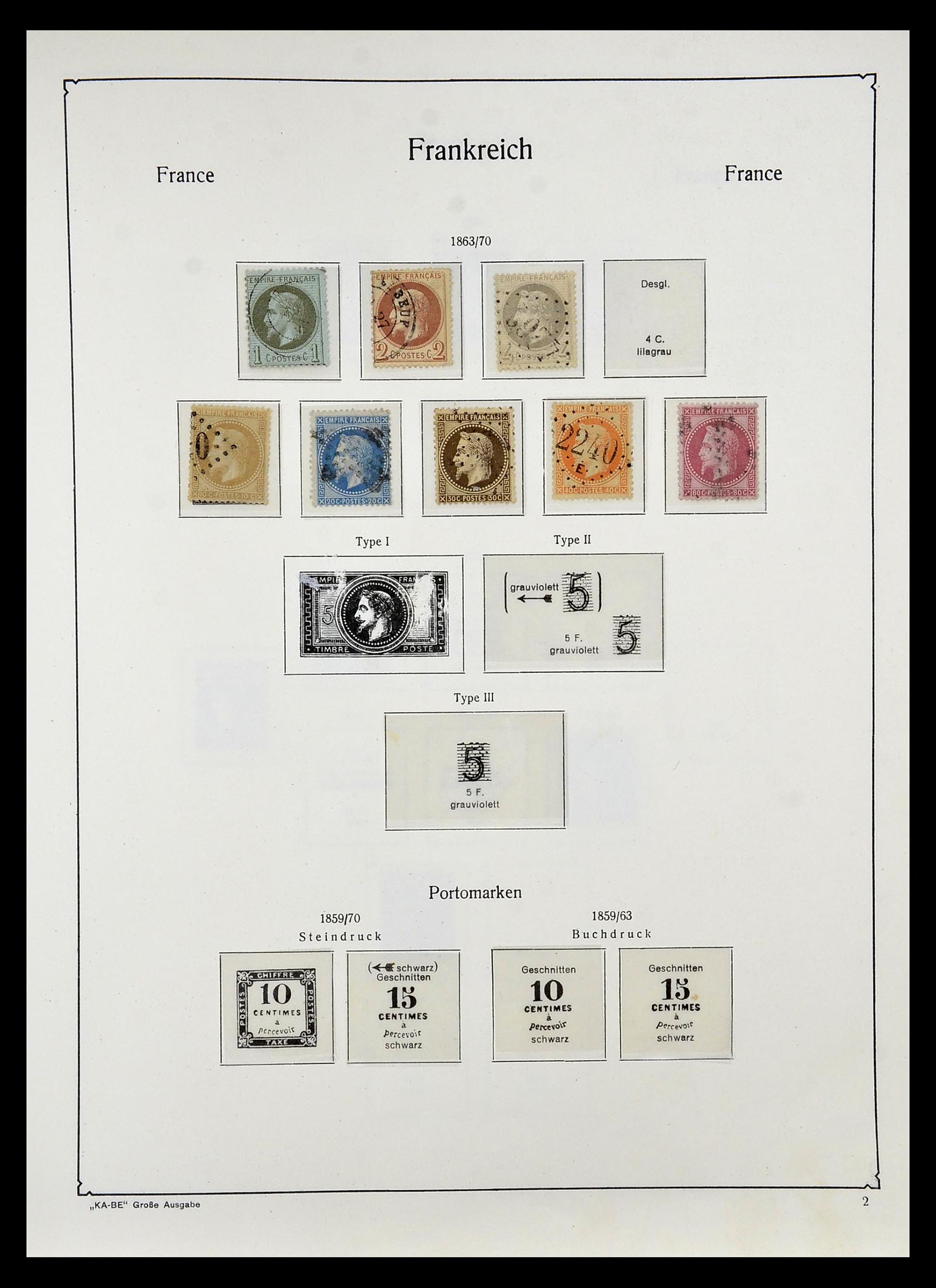 34810 004 - Postzegelverzameling 34810 Frankrijk 1852-1977.