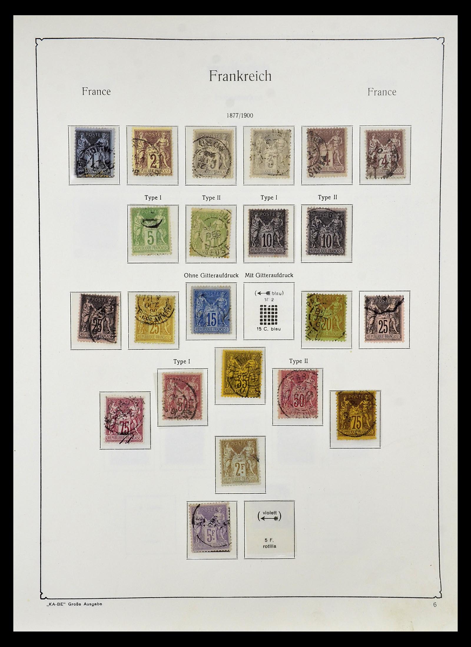 34810 008 - Postzegelverzameling 34810 Frankrijk 1852-1977.