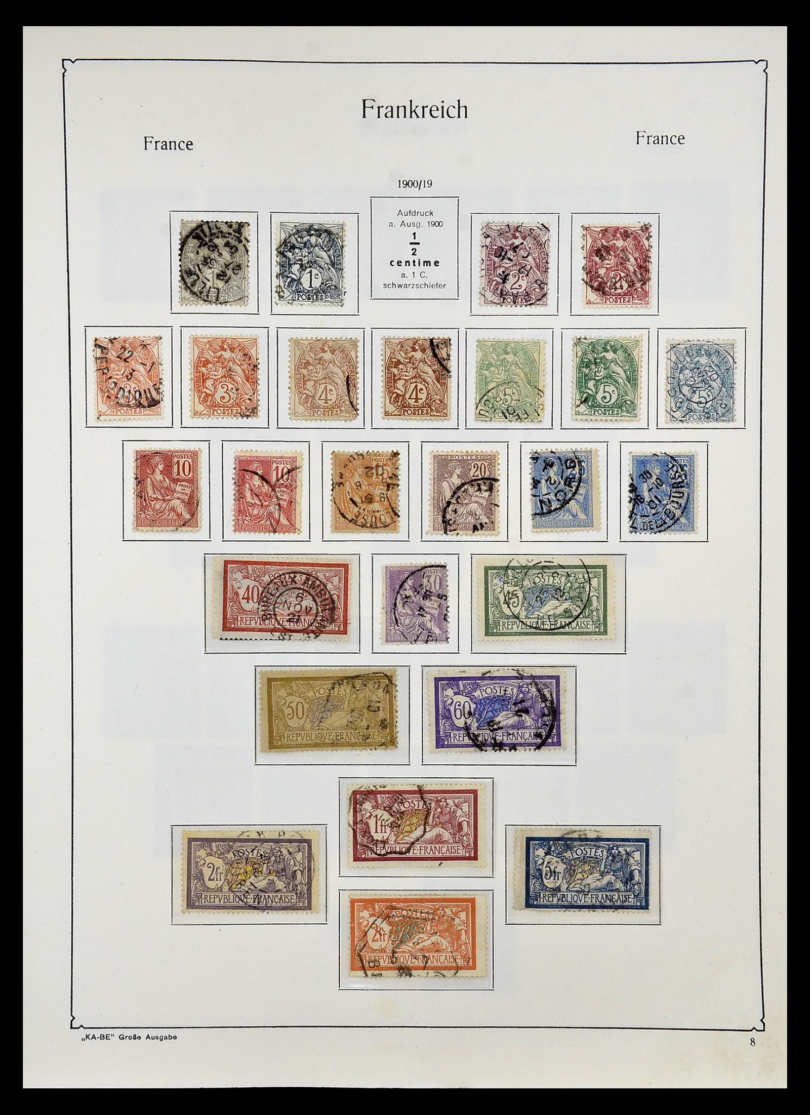 34810 010 - Postzegelverzameling 34810 Frankrijk 1852-1977.