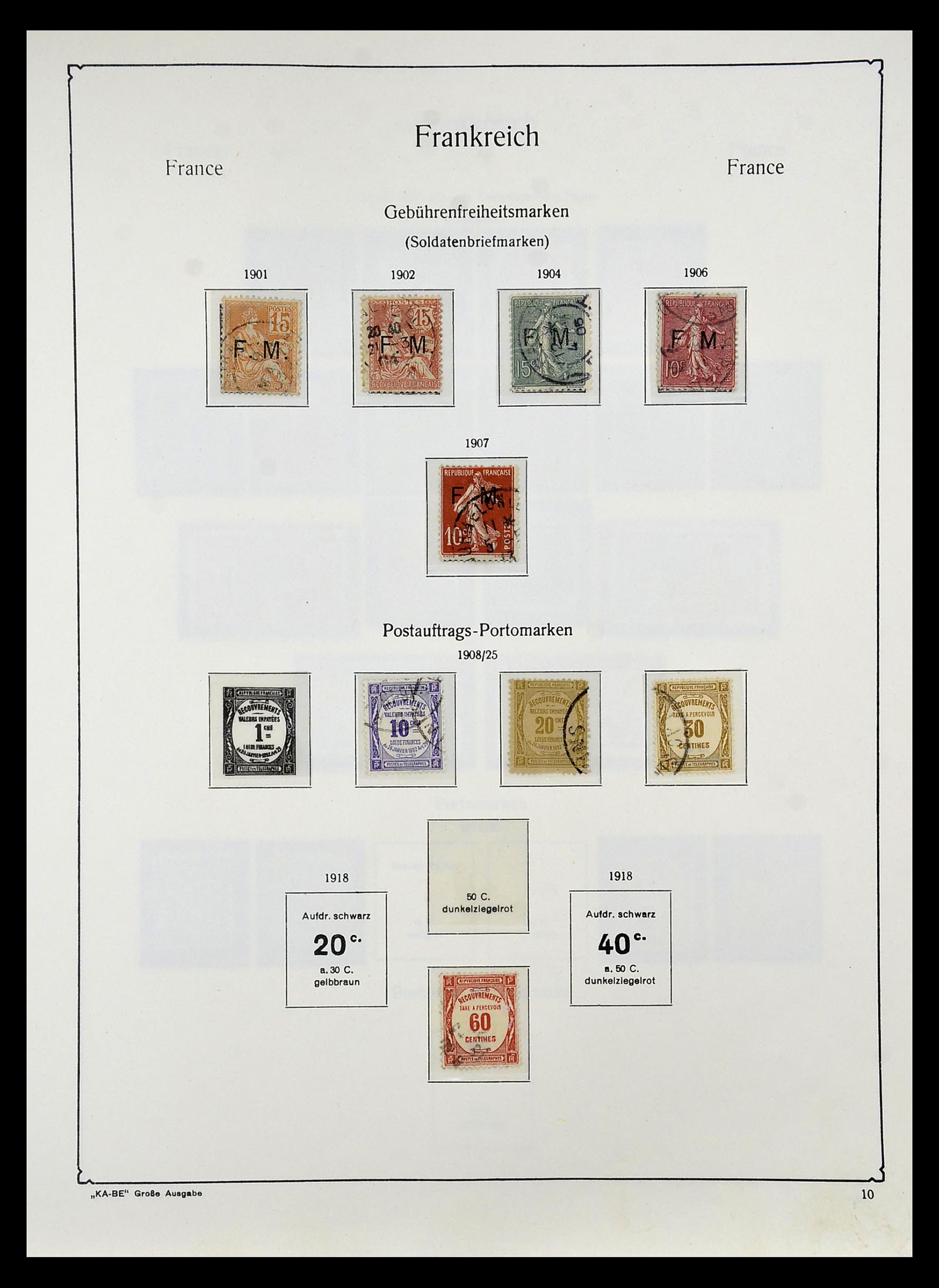 34810 012 - Postzegelverzameling 34810 Frankrijk 1852-1977.