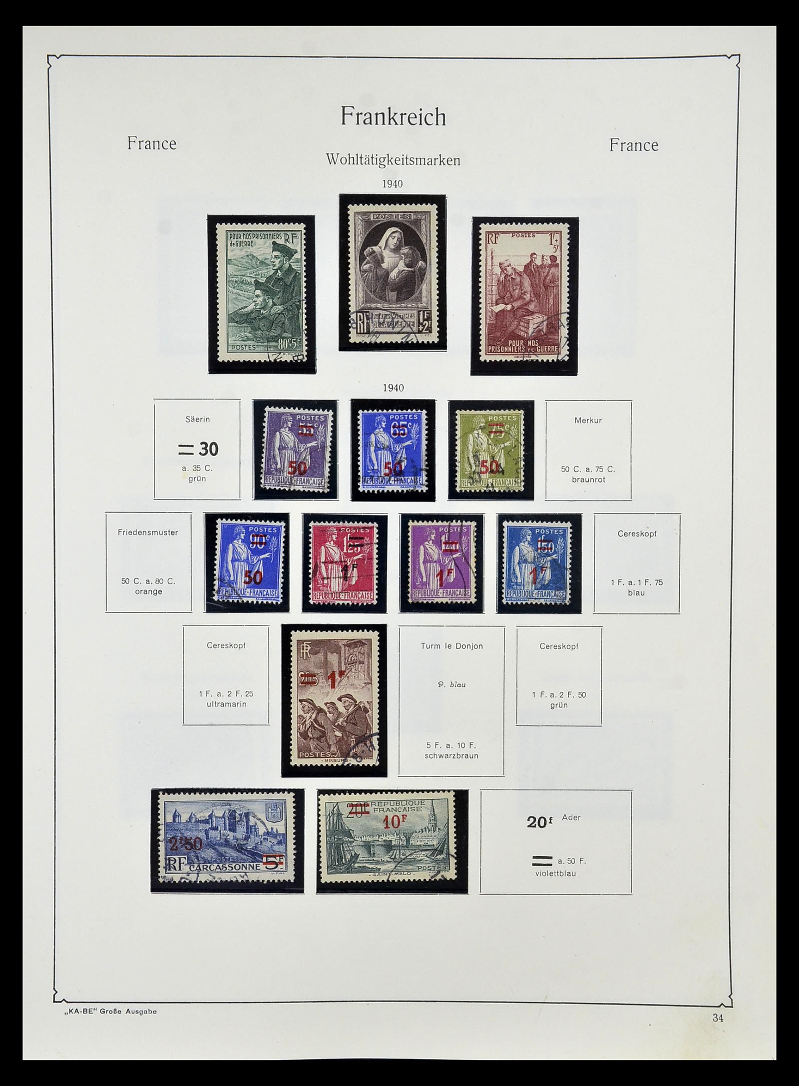 34810 039 - Postzegelverzameling 34810 Frankrijk 1852-1977.