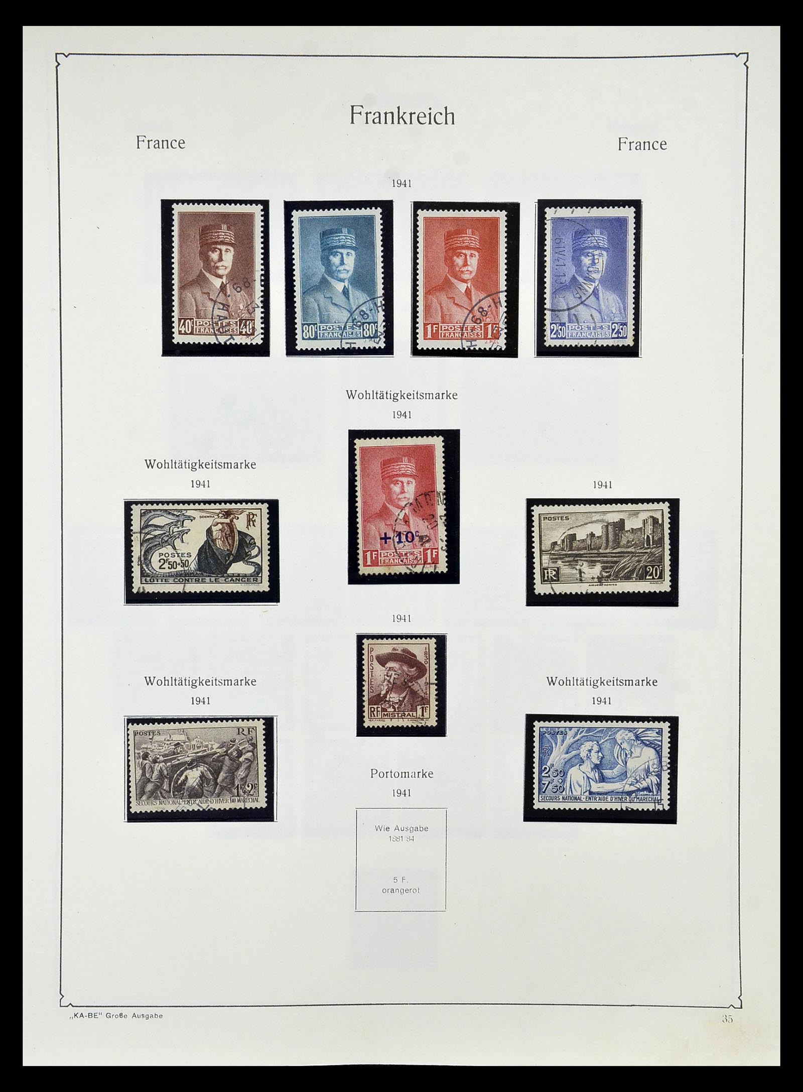 34810 040 - Postzegelverzameling 34810 Frankrijk 1852-1977.