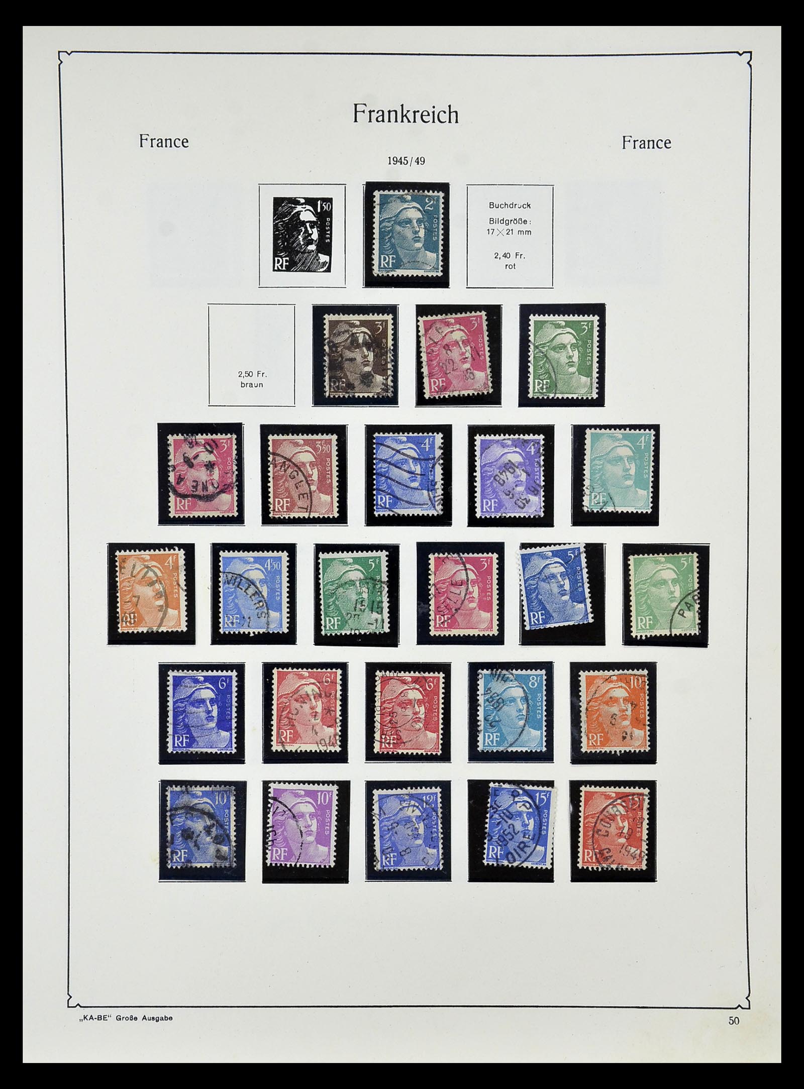 34810 055 - Postzegelverzameling 34810 Frankrijk 1852-1977.