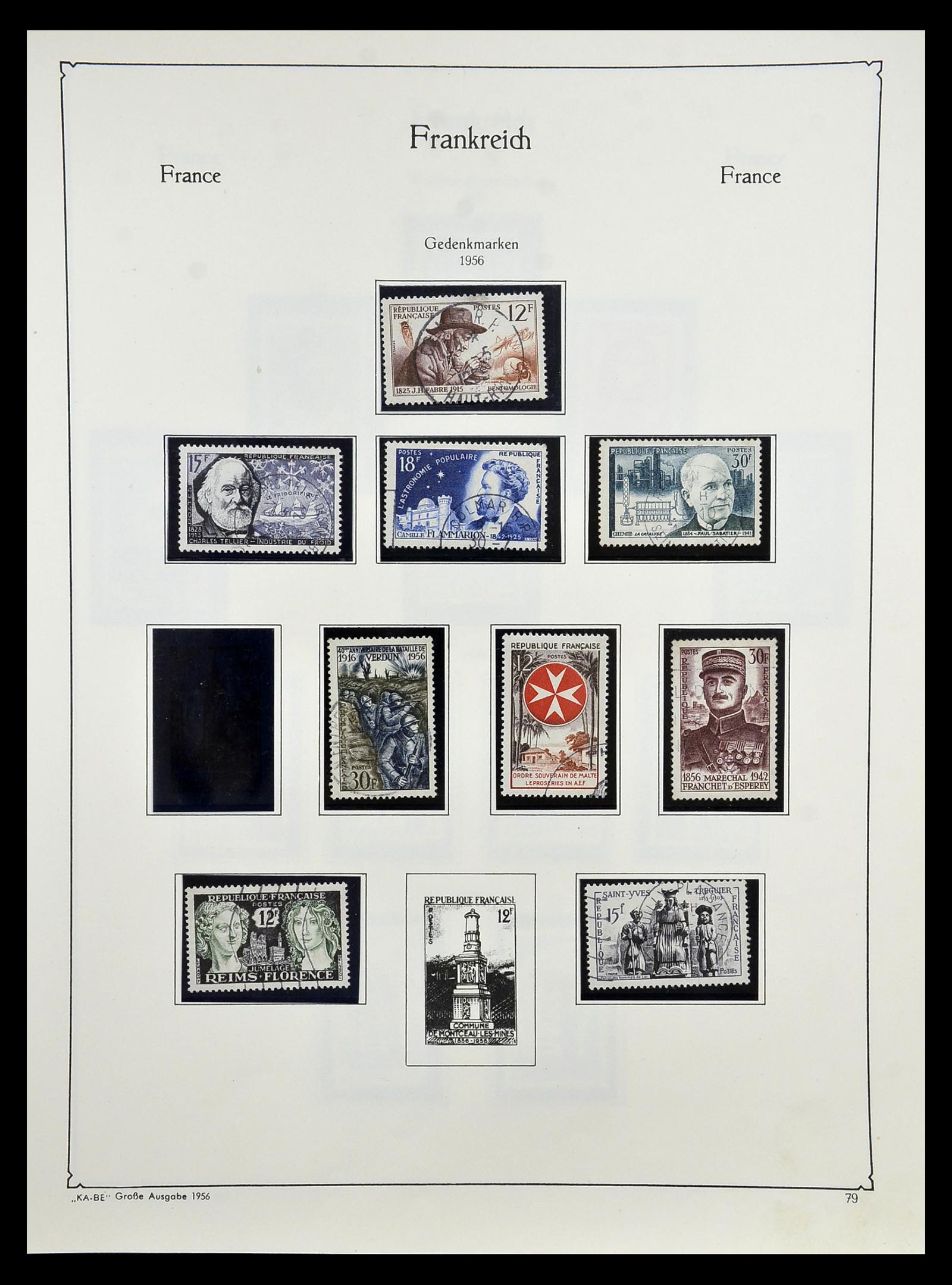34810 084 - Postzegelverzameling 34810 Frankrijk 1852-1977.
