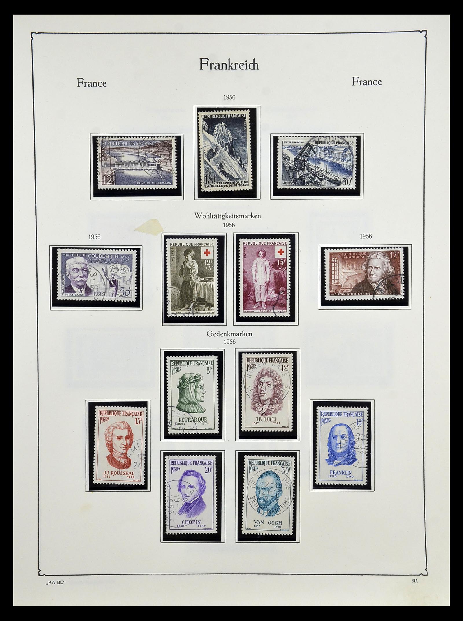 34810 086 - Postzegelverzameling 34810 Frankrijk 1852-1977.