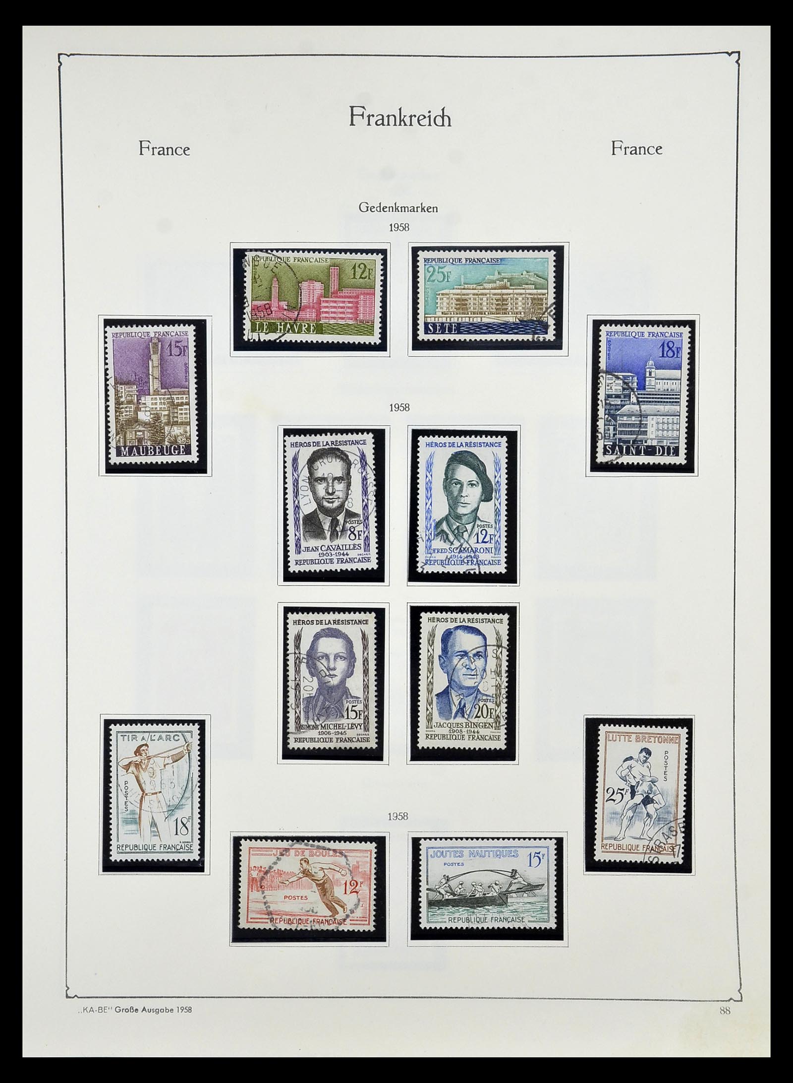 34810 093 - Postzegelverzameling 34810 Frankrijk 1852-1977.
