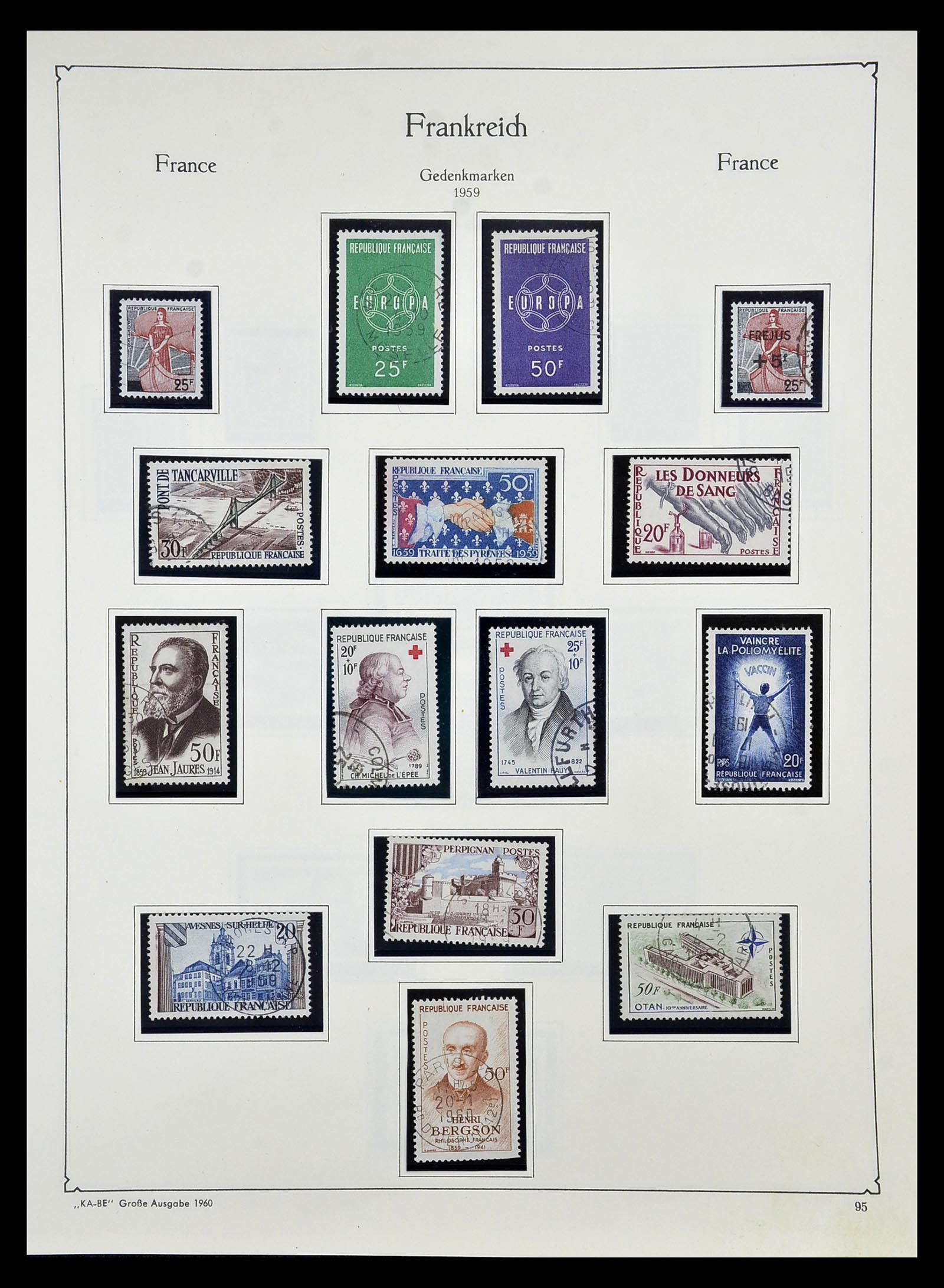 34810 100 - Postzegelverzameling 34810 Frankrijk 1852-1977.