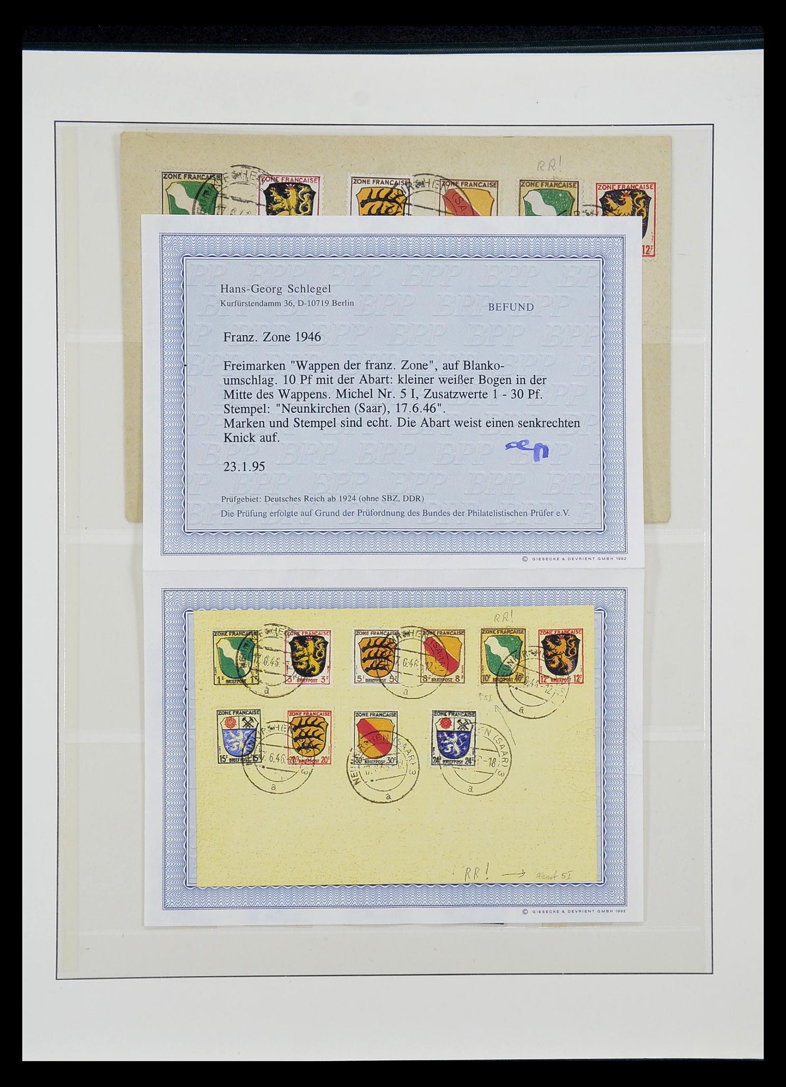 34814 005 - Postzegelverzameling 34814 Franse Zone 1945-1949.