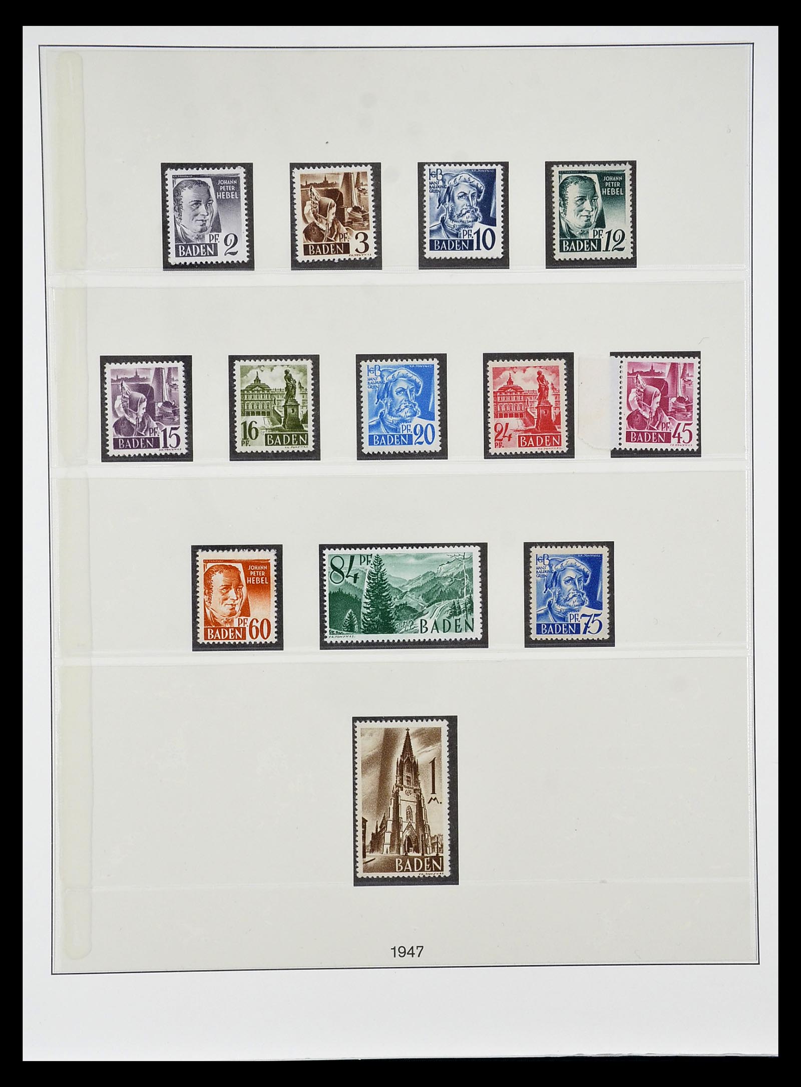 34814 008 - Postzegelverzameling 34814 Franse Zone 1945-1949.