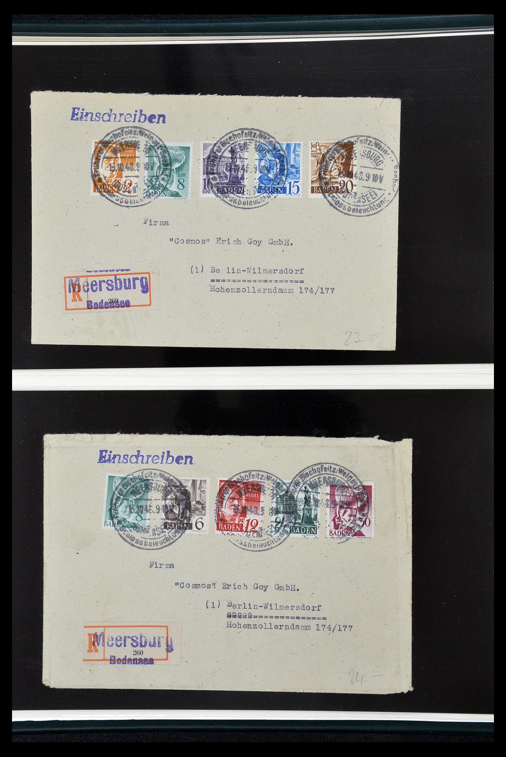 34814 011 - Postzegelverzameling 34814 Franse Zone 1945-1949.