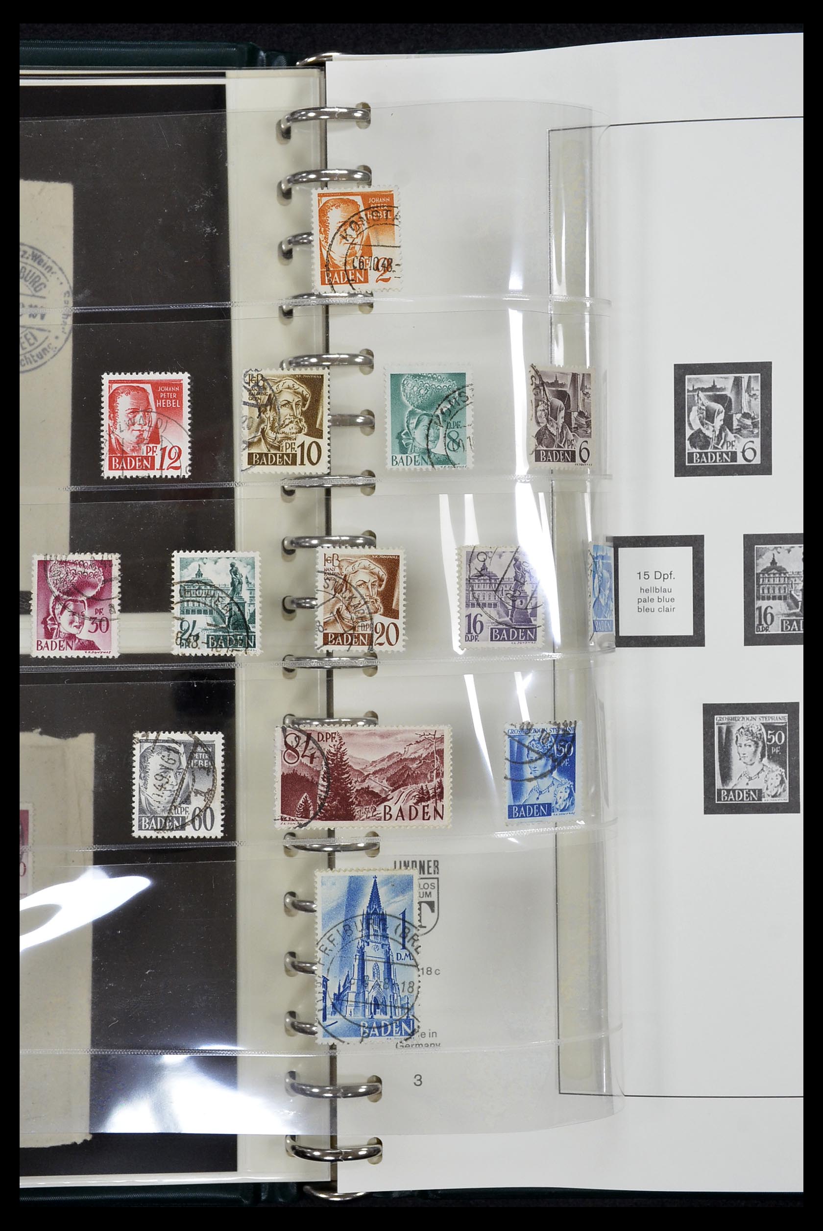 34814 013 - Postzegelverzameling 34814 Franse Zone 1945-1949.