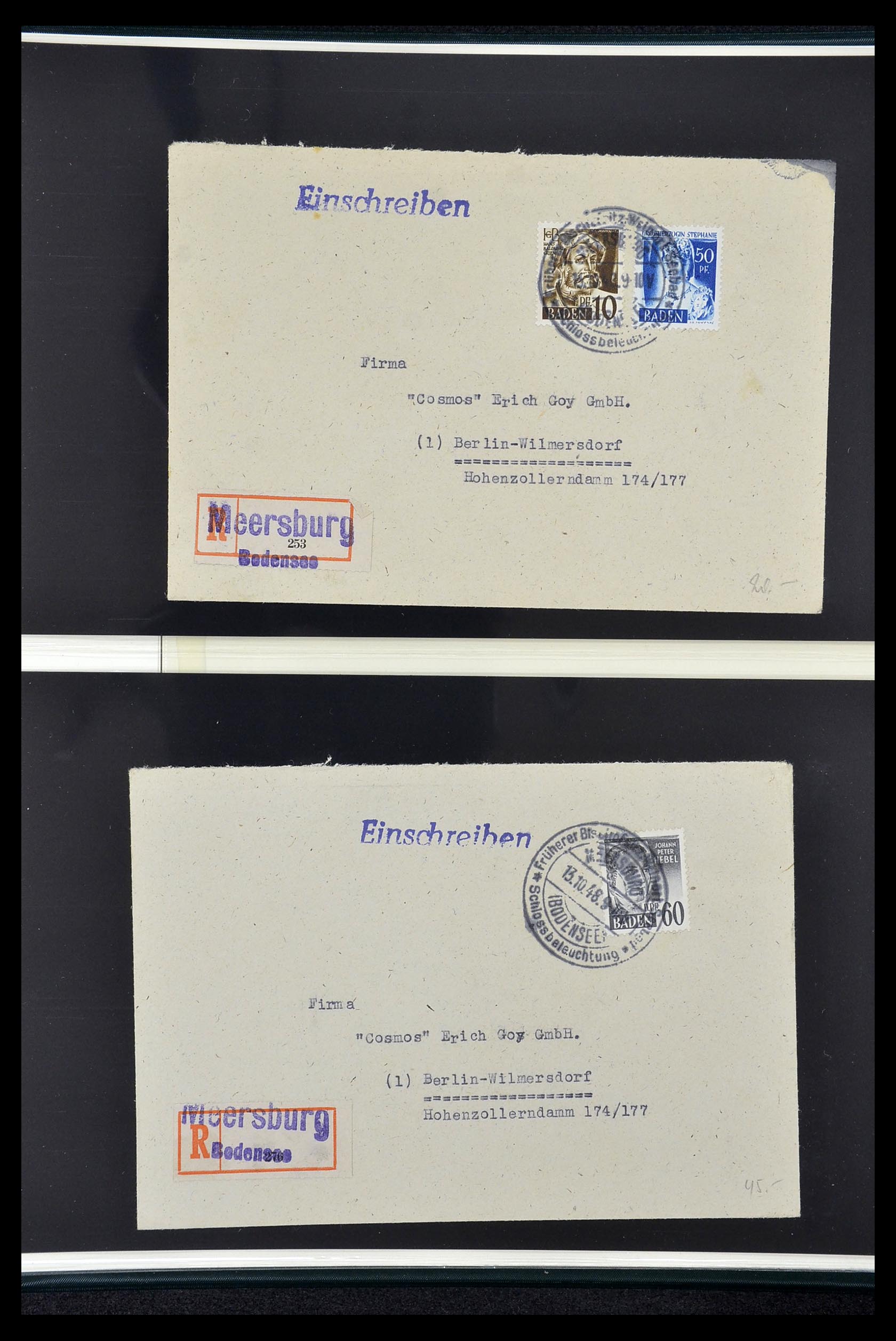 34814 014 - Postzegelverzameling 34814 Franse Zone 1945-1949.
